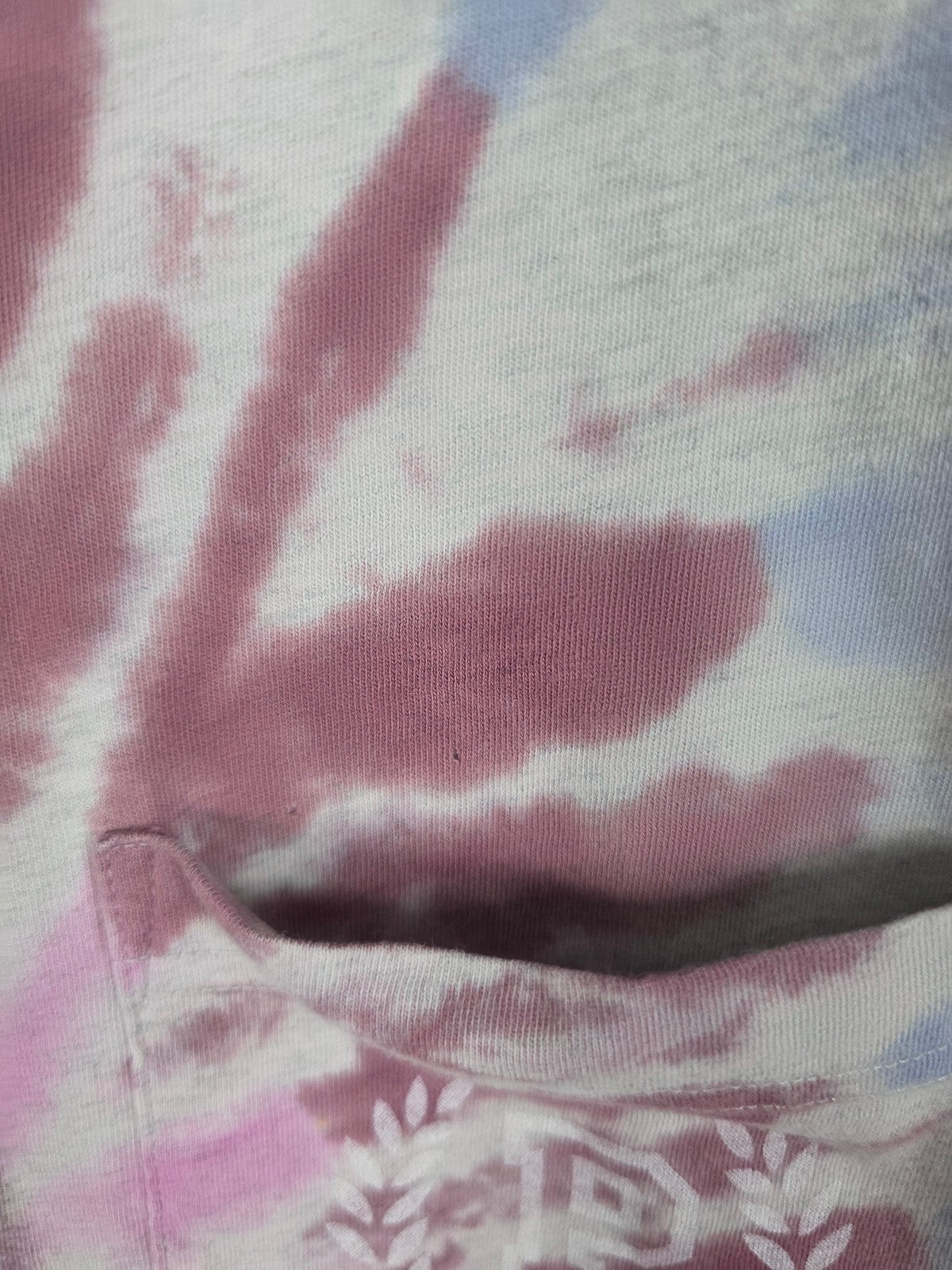 Victorias Secret PINK Tye Dye Logo Pocket Tee Shirt SMALL