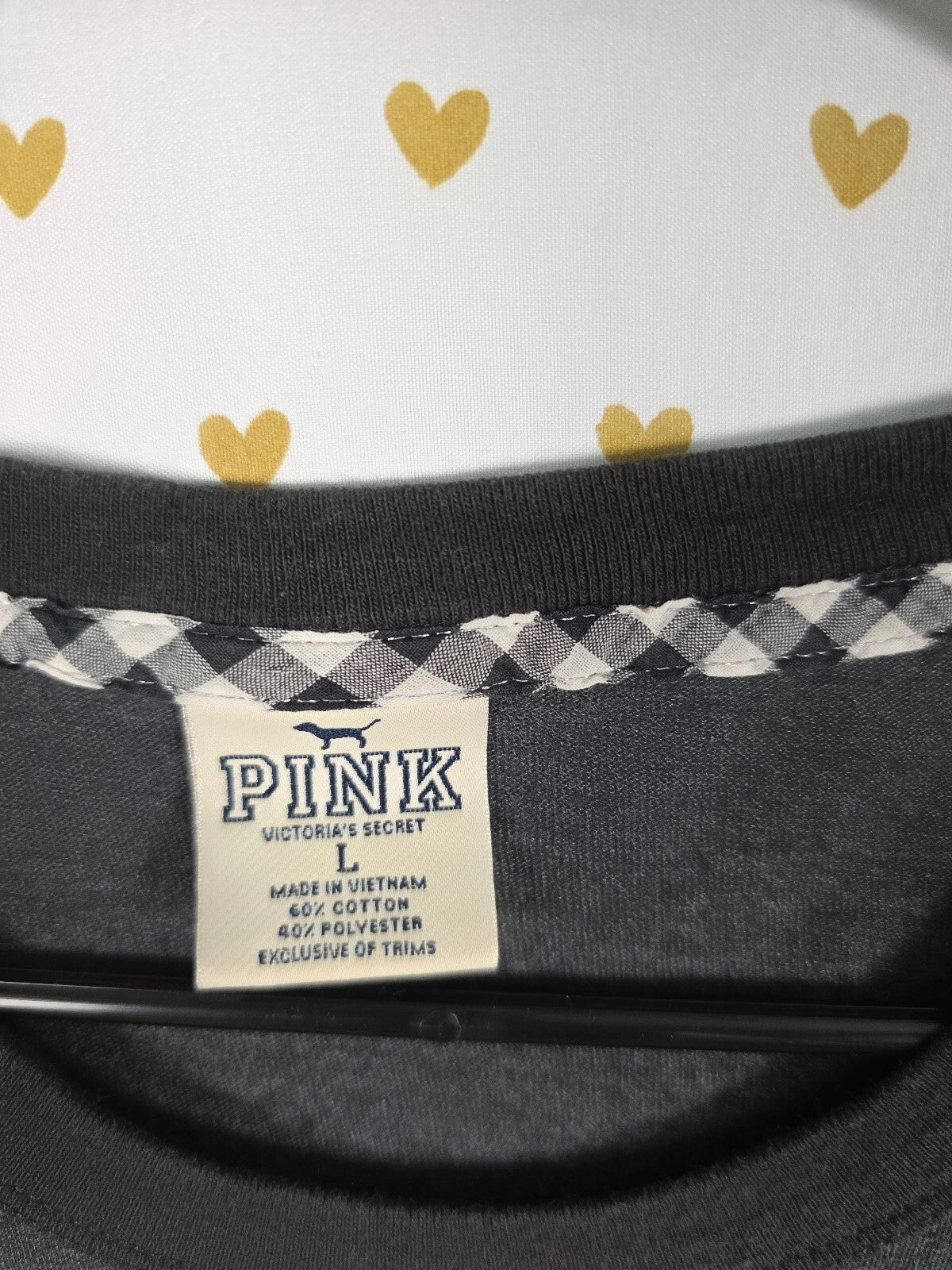 Victorias Secret PINK STUDDED Y2k Vintage LOVE BLING Tee Shirt LARGE