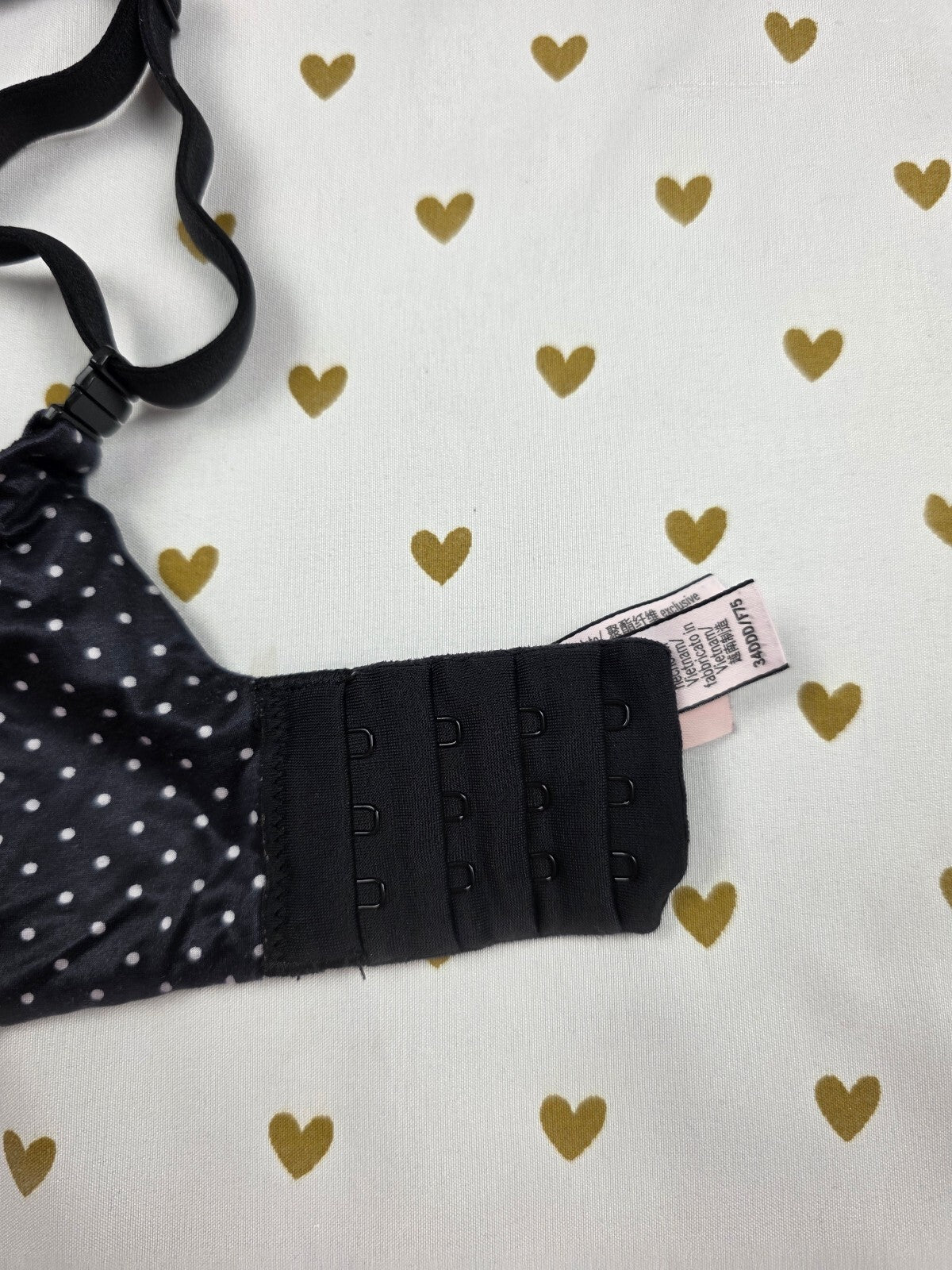 Victoria's Secret Polka Dot Push Up Bra Body By Victoria 34DDD 34F
