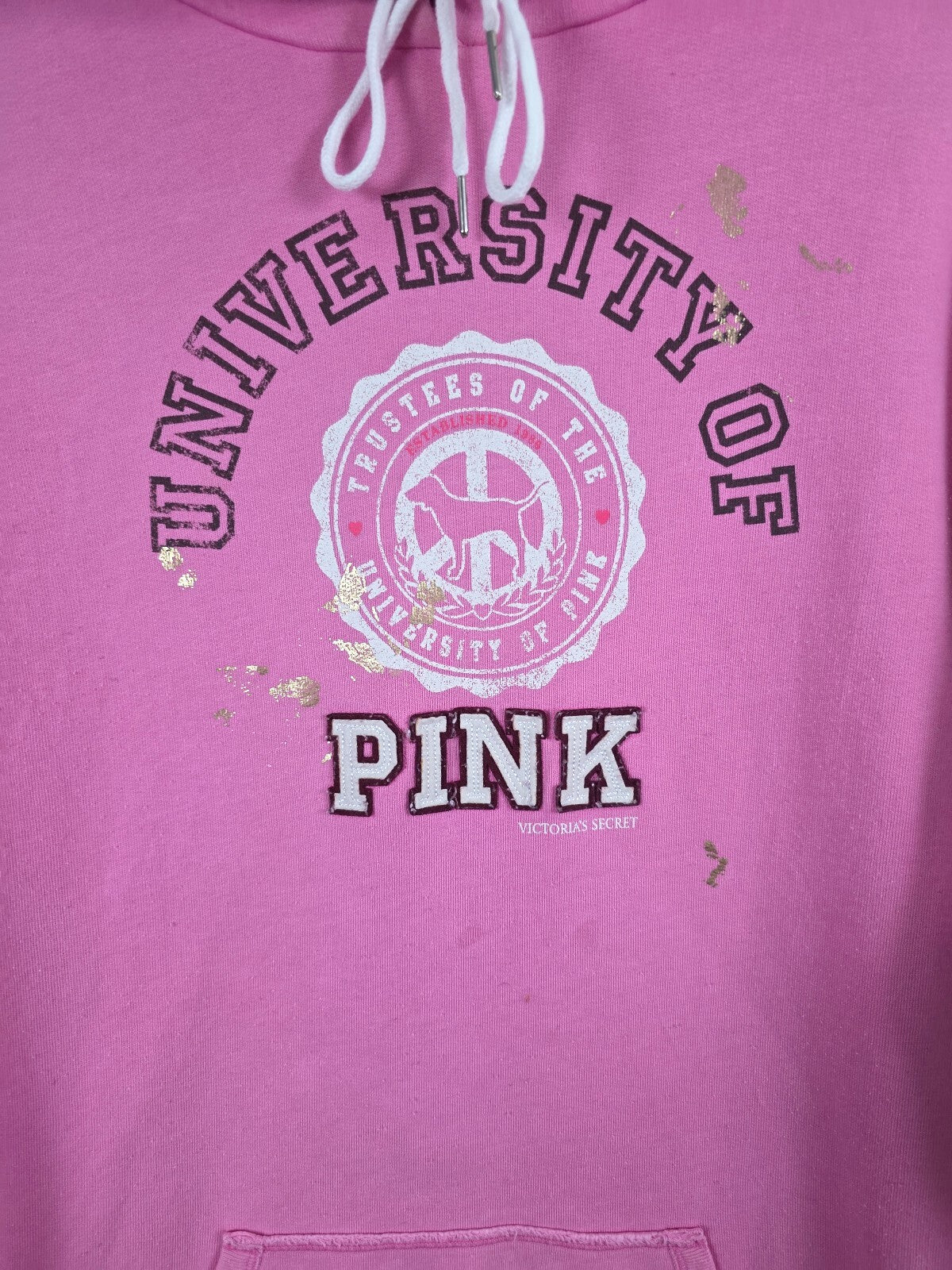 Victorias Secret PINK University Vintage Y2k Hooded Sweater Dress medium