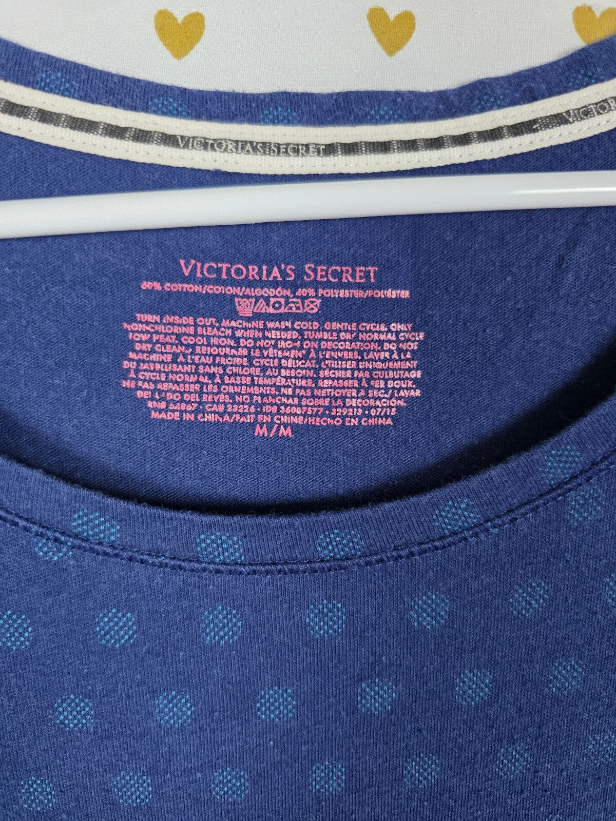 Victorias Secret Soft Polka Dot Sleep Shirt Nightgown Pajama PJ MEDIUM