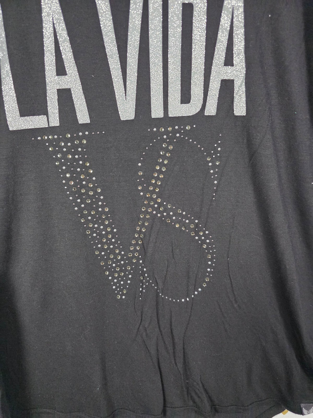 Victorias Secret SUPERMODEL ESSENTIALS Bling La Vida Tee shirt SMALL