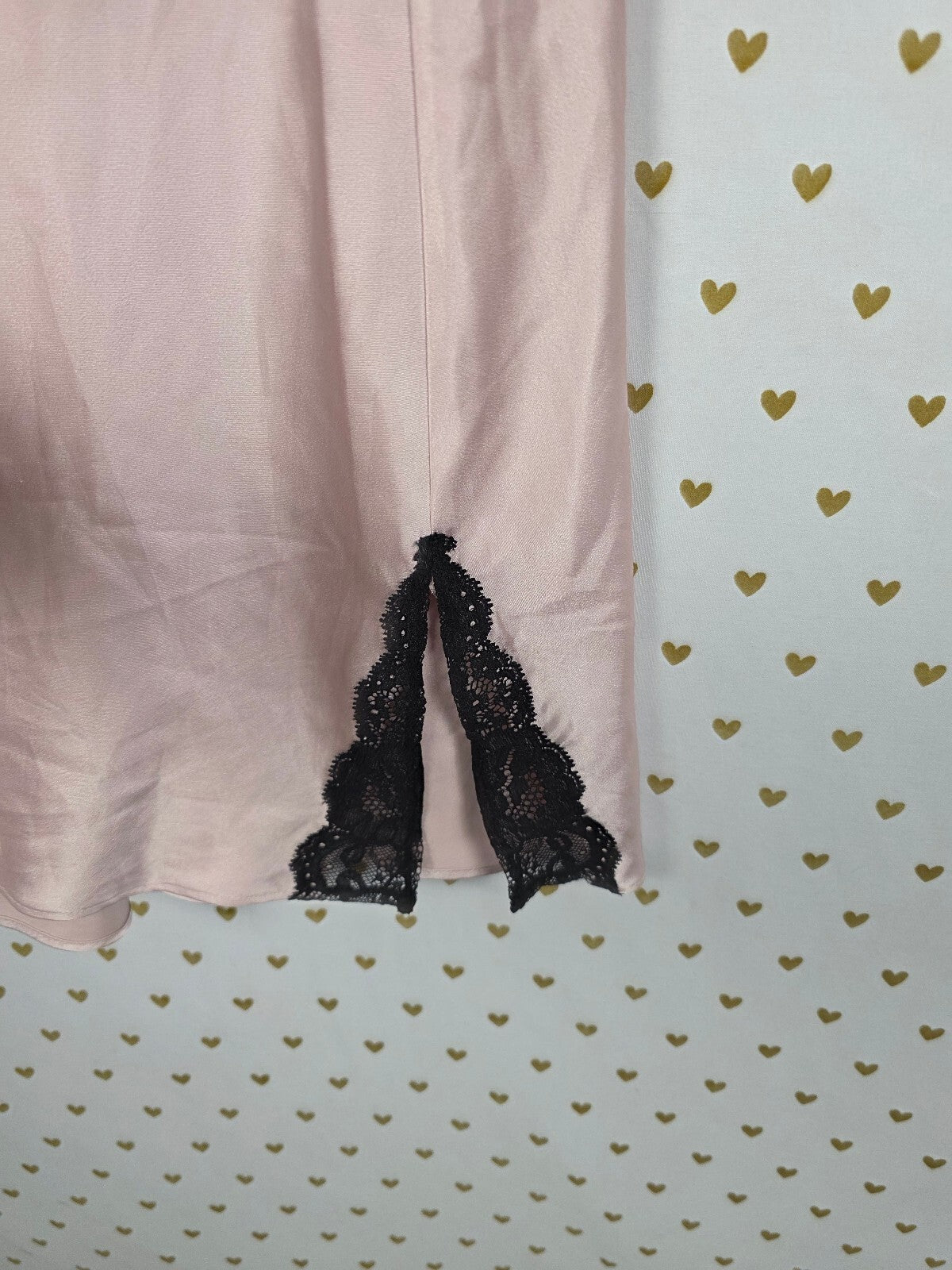 Victorias Secret Medium Blush Satin Slip Dress Silky Lingerie Nightie