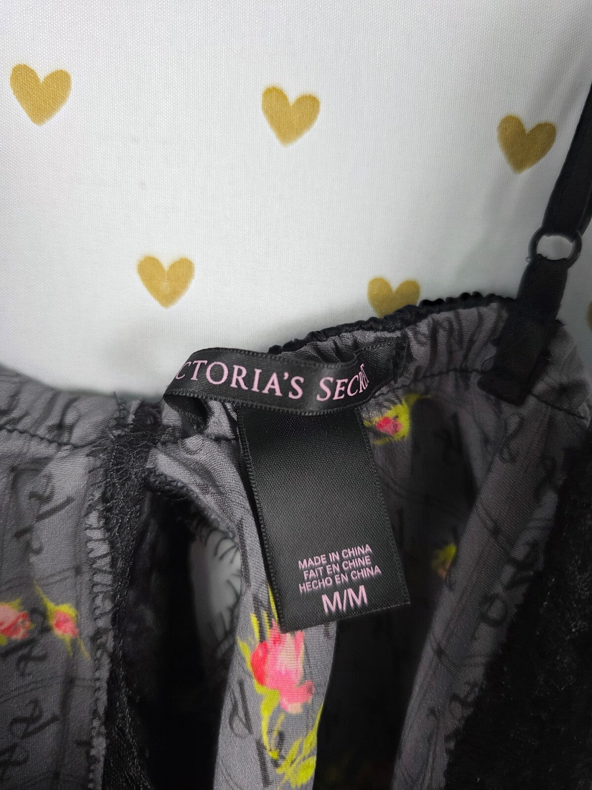 Victorias Secret Medium Satin Logo Babydoll Nightie Lingerie Lace Silky