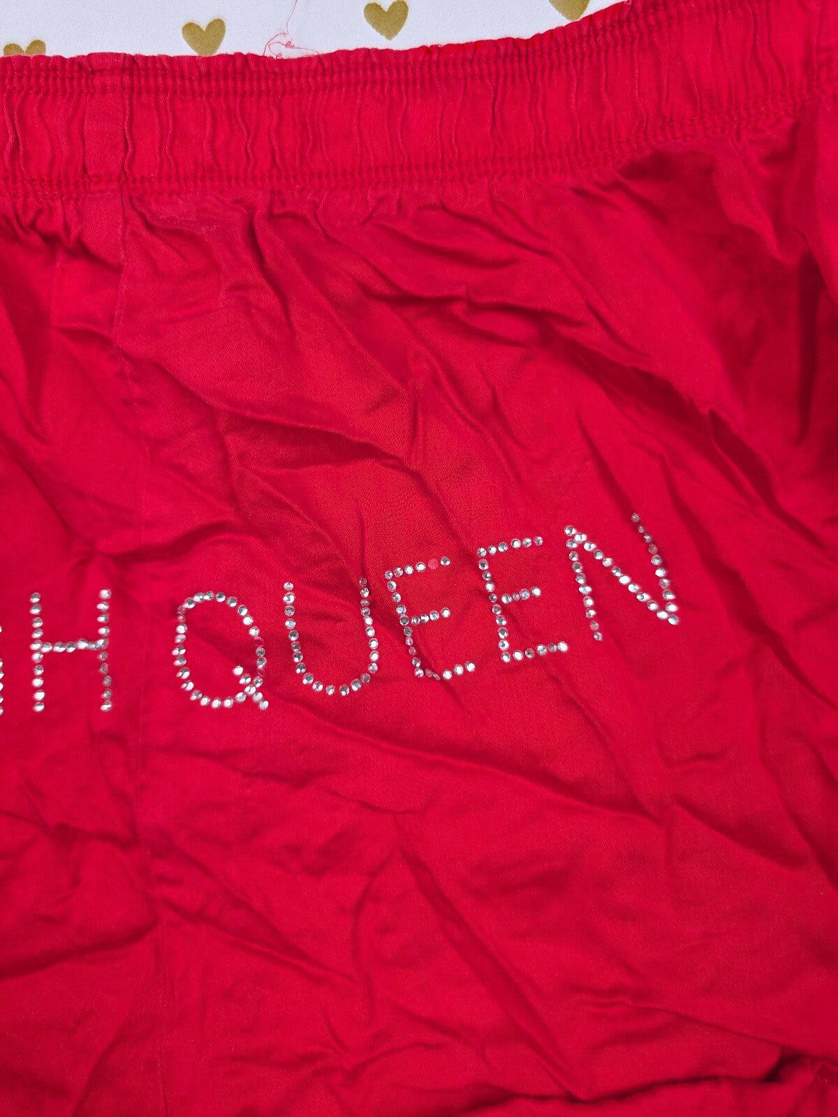 Victorias Secret PINK Sllky SLEIGH QUEEN SMALL Sleep Shorts Boxers Pajama Bottom