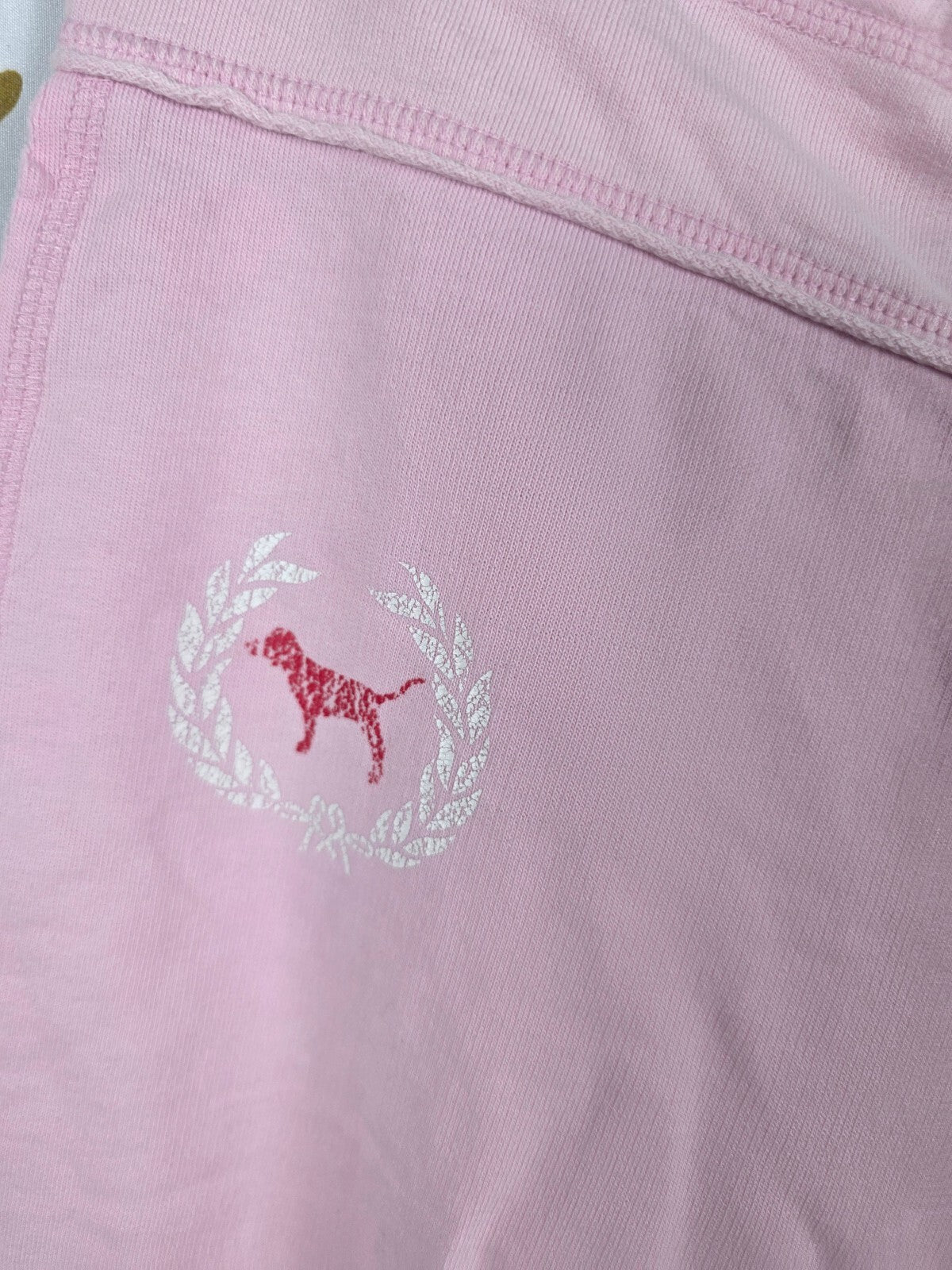 Victorias Secret PINK Vintage Cropped Capri Logo Butt Sweats Y2k MEDIUM'06