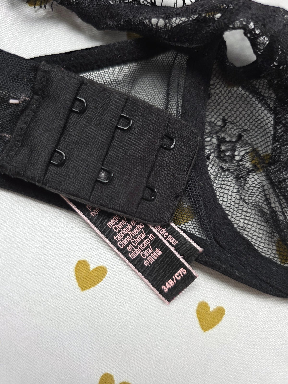 Victorias Secret Black Sexy Sheer Bra Unlined 34B
