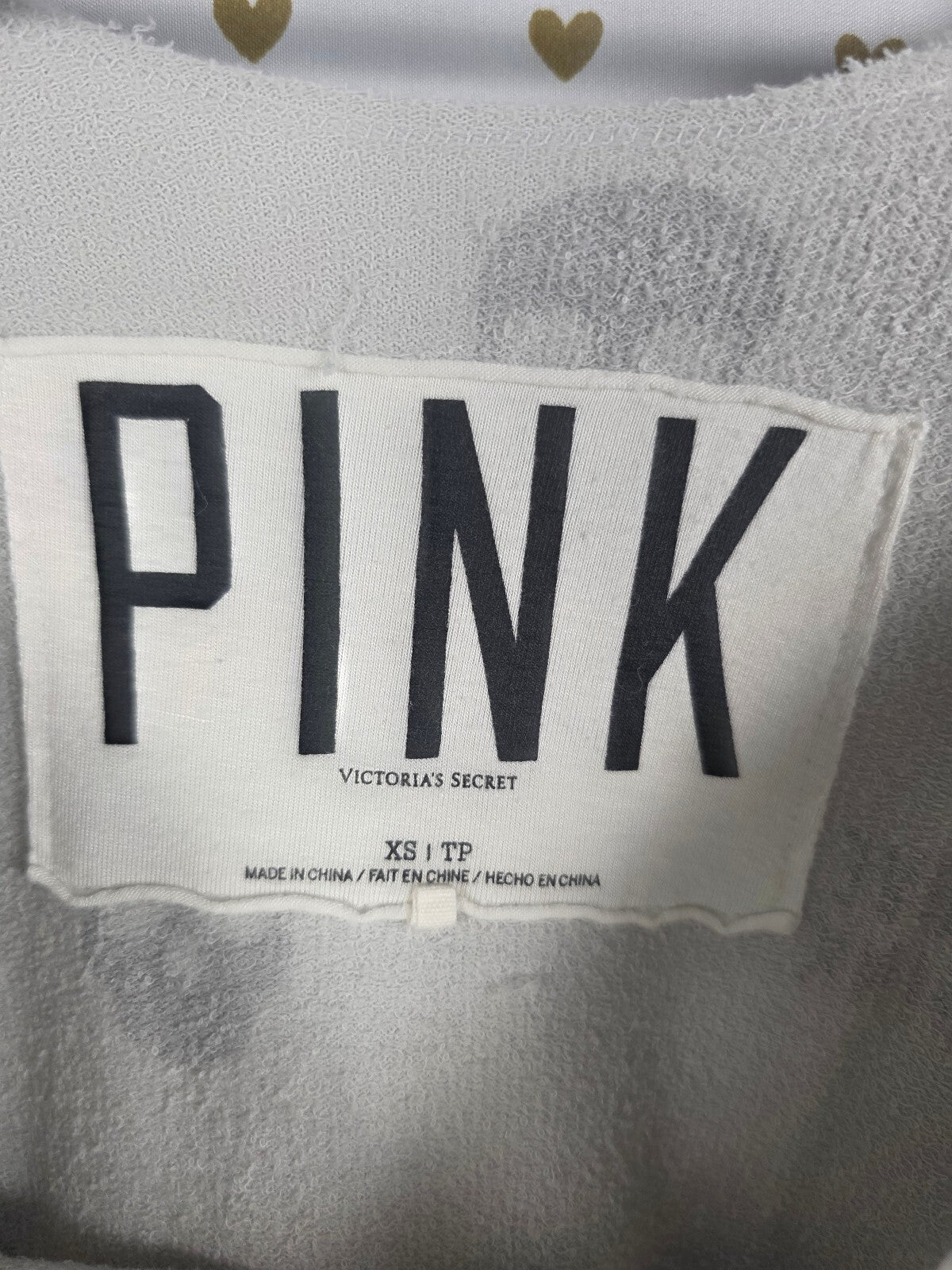 Victorias Secret PINK Slouchy Sweater Shirt Skulls Long Sleeve XS