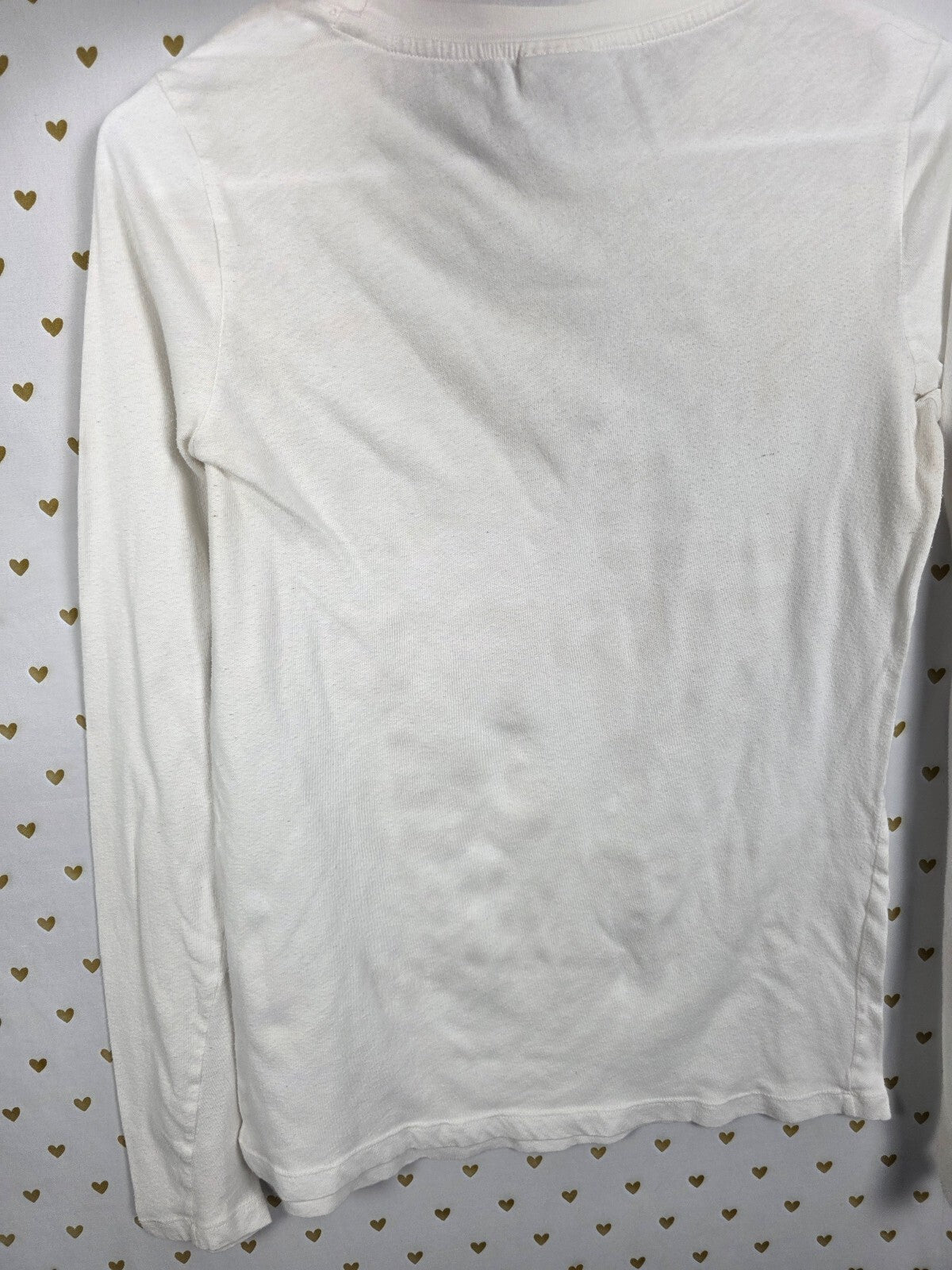 Victorias Secret PINK Vintage Y2k LOVE Gold Logo Long Sleeve Tee shirt LARGE