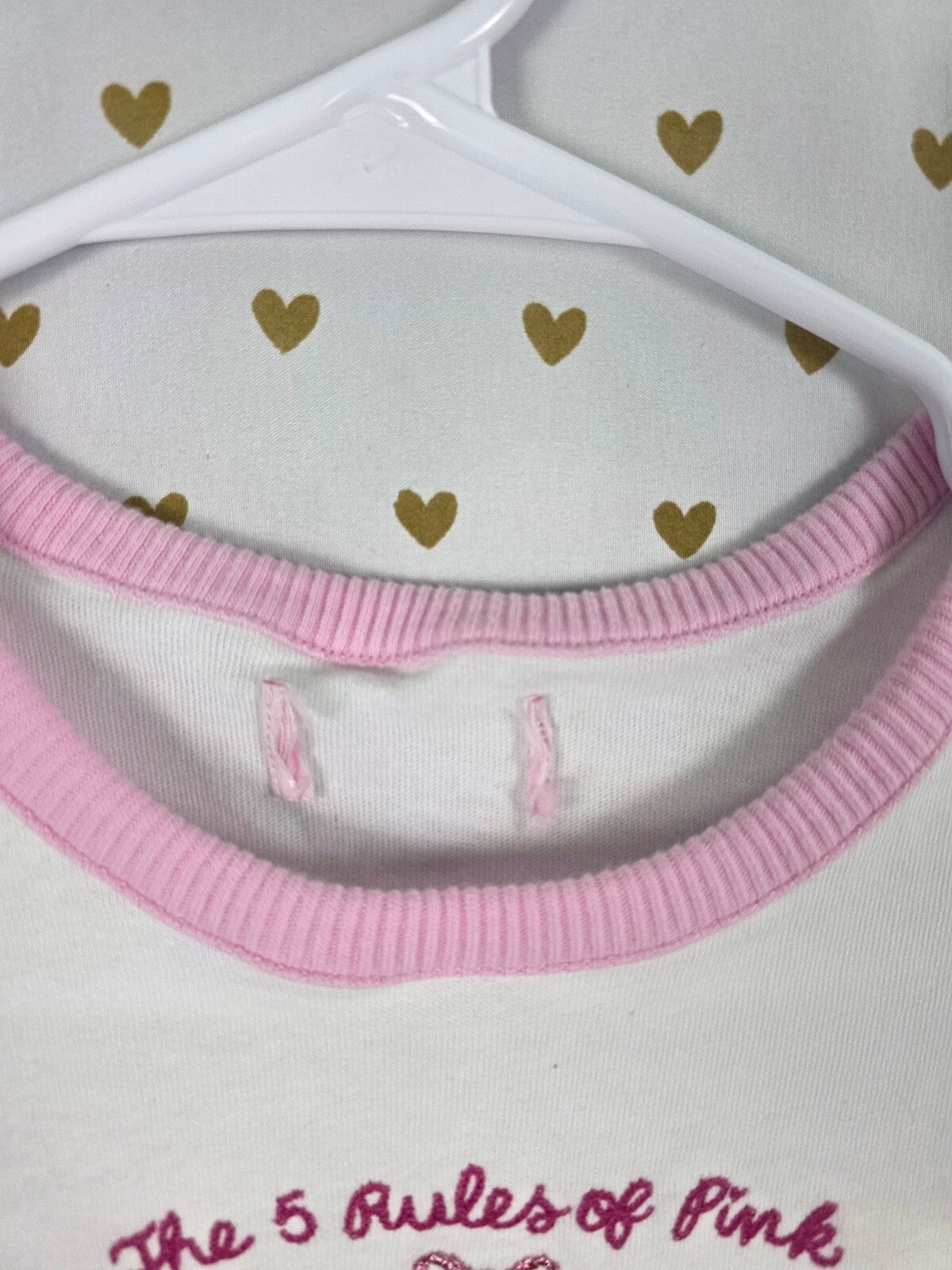 Victorias Secret PINK Loveshackfancy Rules of Pink Baby Tee shirt Small