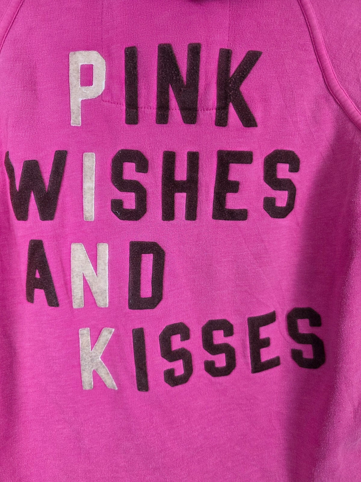 Vintage 2008 Victoria's Secret PINK Wishes Kisses 86 Zip Hoodie M Y2K