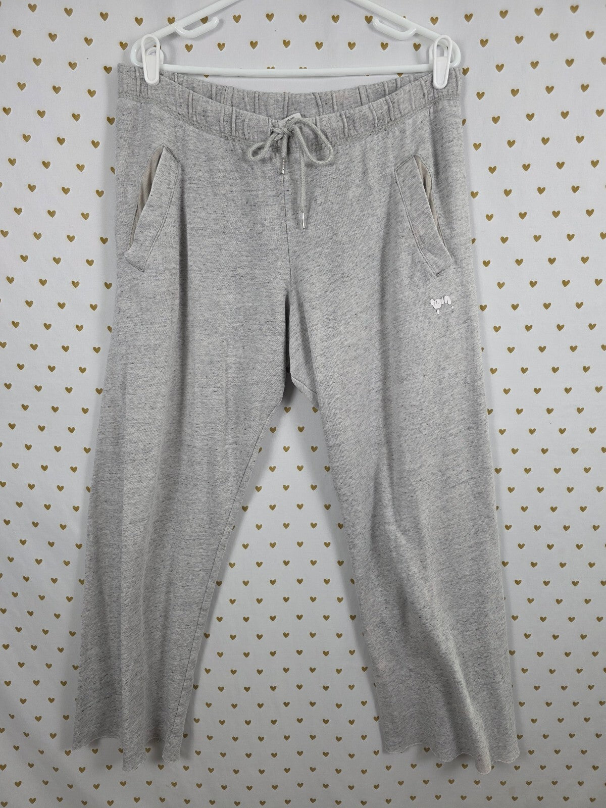 Victorias Secret PINK Boyfriend Logo butt Flared Sweats Sweatpants Large