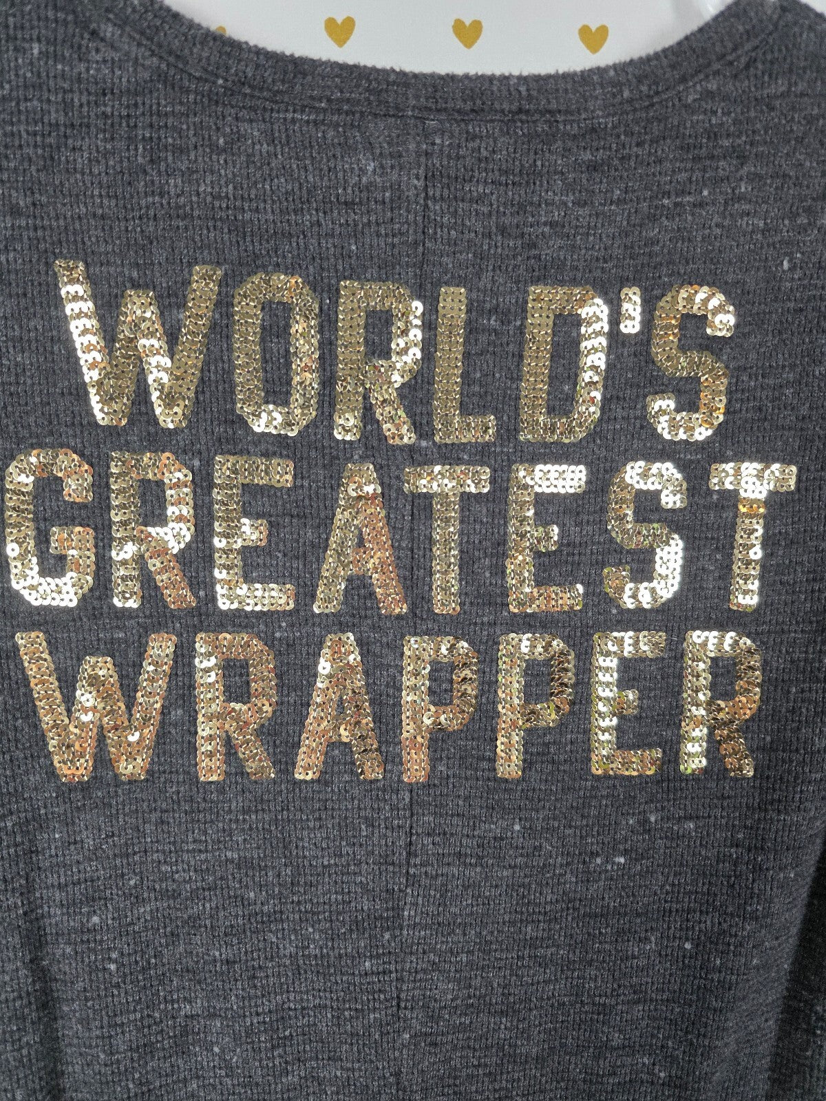 Victoria's Secret PINK Union Suit S World's Greatest Wrapper Sequin Pajamas