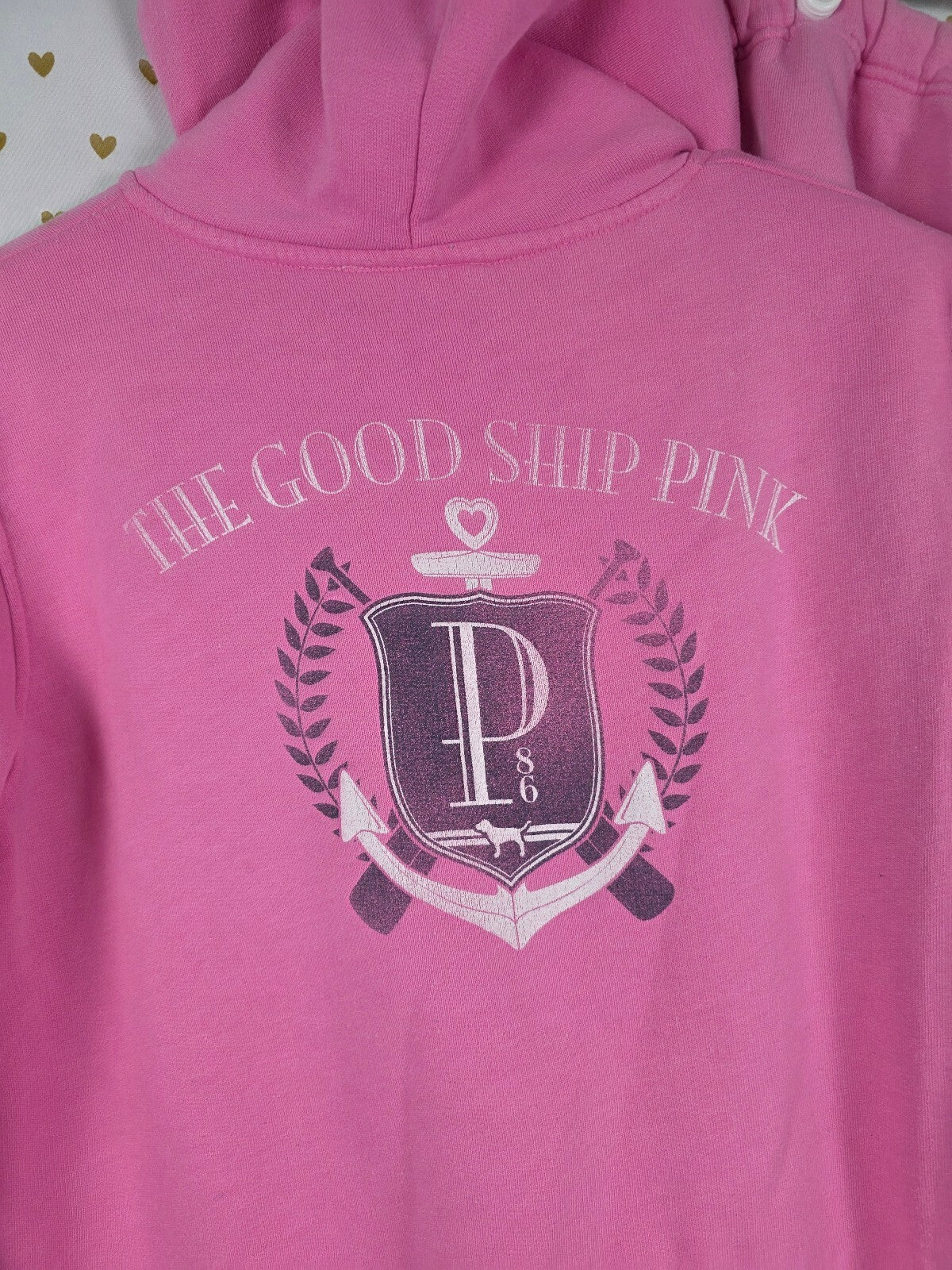 Victorias Secret Pink GOOD SHIP Vintage y2k SET Hoodie Jacket Sweats MEDIUM L