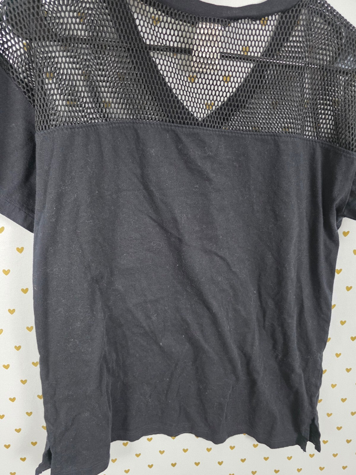 PINK Victoria's Secret I Make Mummy Moves Halloween Mesh Jersey Tee Black Small