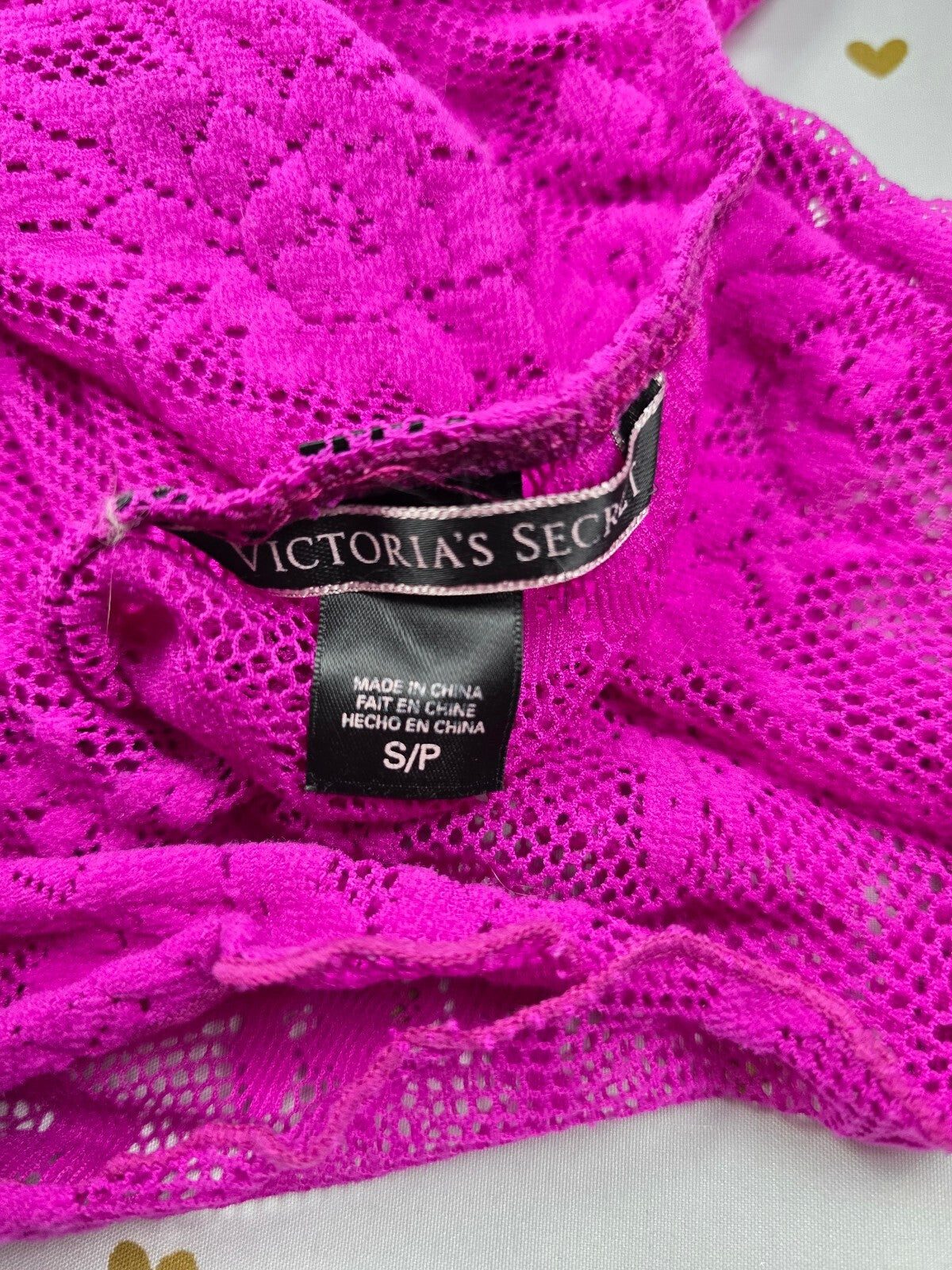Victorias Secret Purple Lace Stretch Halter Nightie Lingerie SMALL