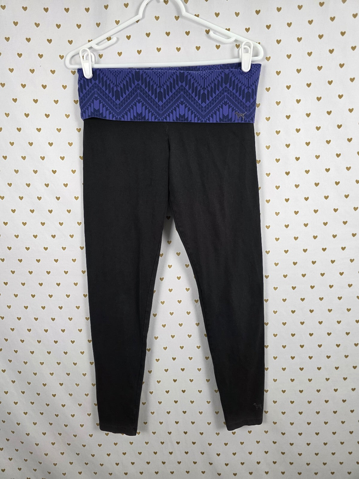 Victorias Secret PINK Geometric Foldover Yoga Pants Y2k Vintage Medium