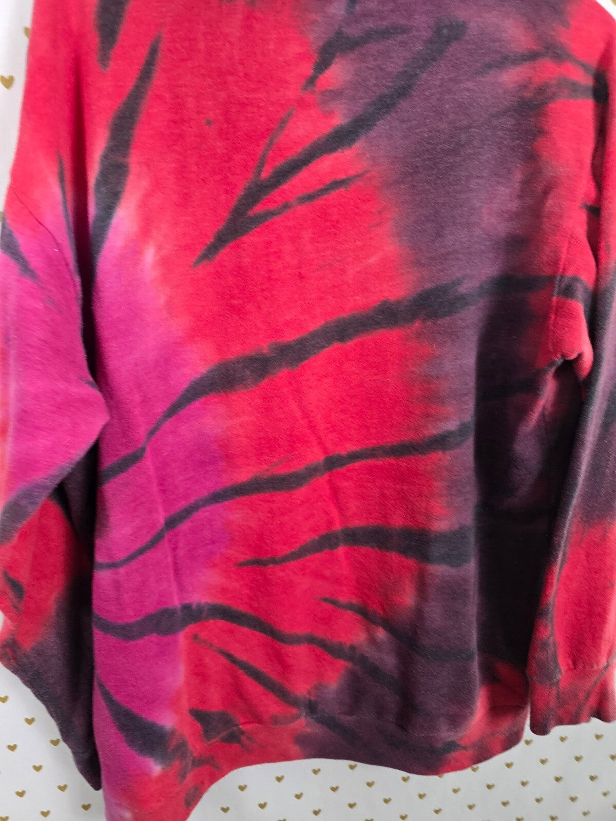 Victorias Secret Pink Oversized Tye Dye Pullover Sweater Logo LARGE