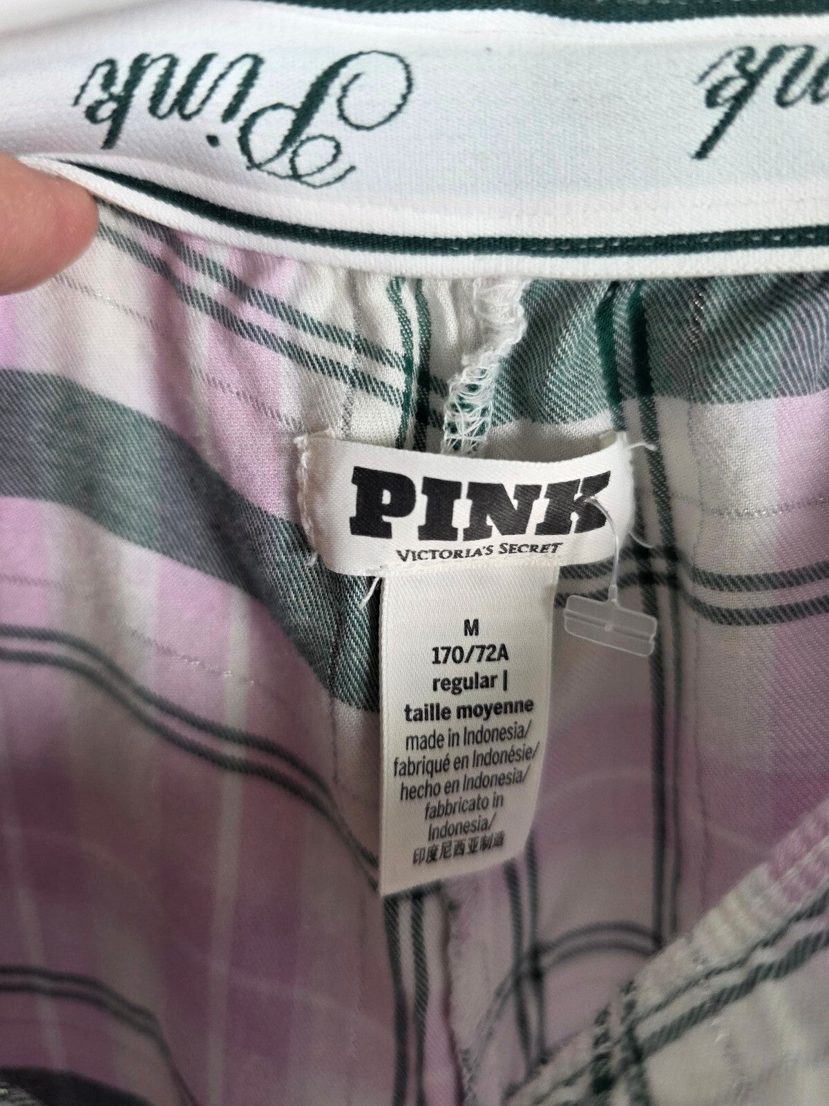 Victorias Secret PINK Plaid Flowy Sleep Pants Pajama Bottoms PJ MEDIUM