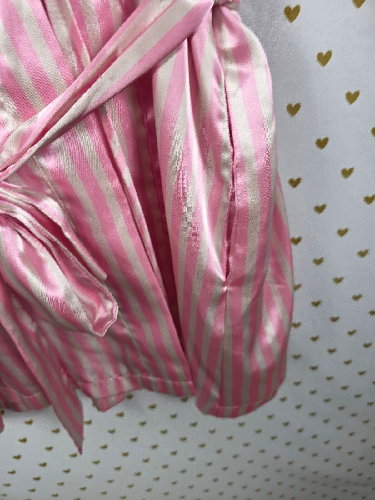 2009 Victoria's Secret Fashion Show Robe Pink Stripe Butterfly Angel Wings OS