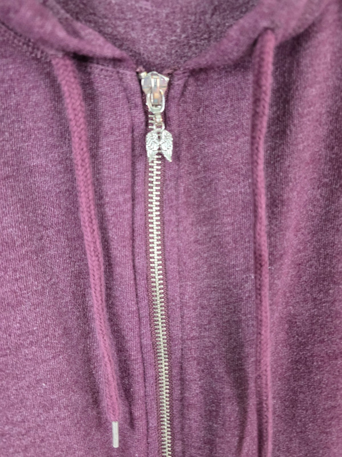 Victorias Secret Angels Bling Maroon Full Zip Hoodie Jacket Sequined XL