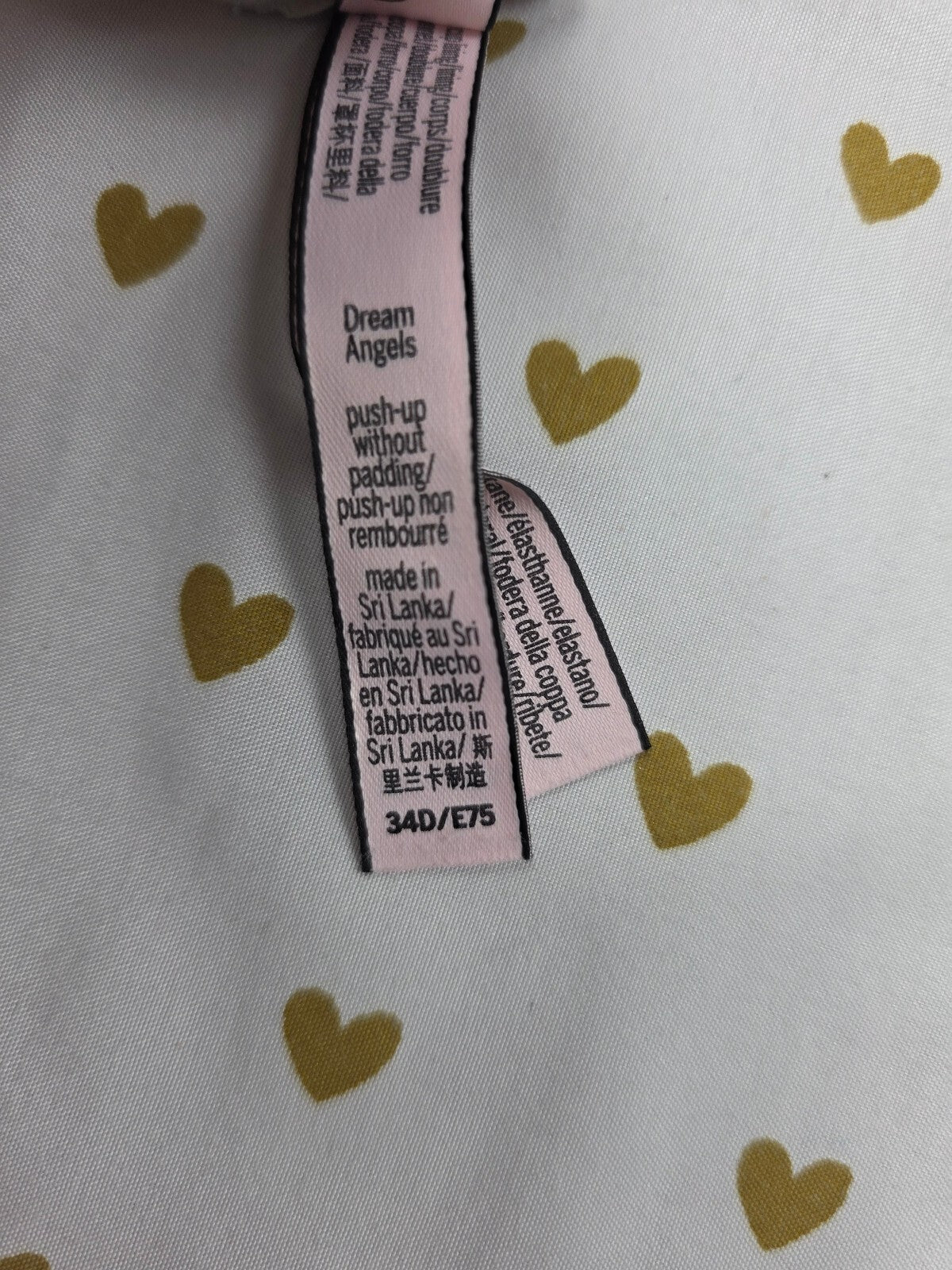 Victorias Secret Dream Angels Push Up Without Padding Bra 34D