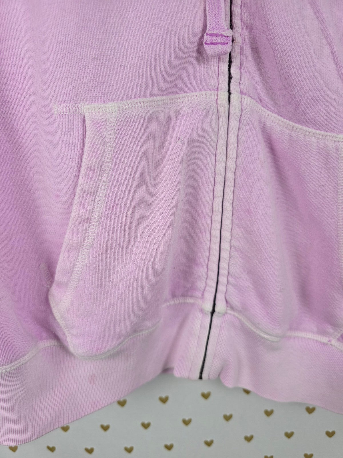 Victorias Secret Pink ZEBRA animal Print Vintage Hoodie Full zip Jacket SMALL