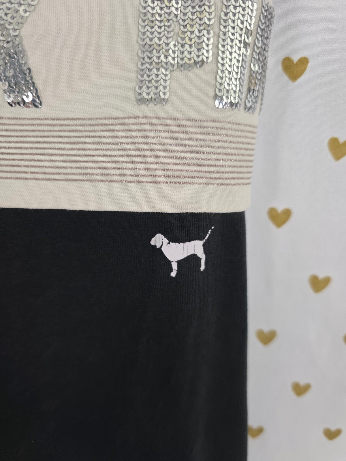 Victorias Secret PINK bling foldover flare yoga pants y2k Large