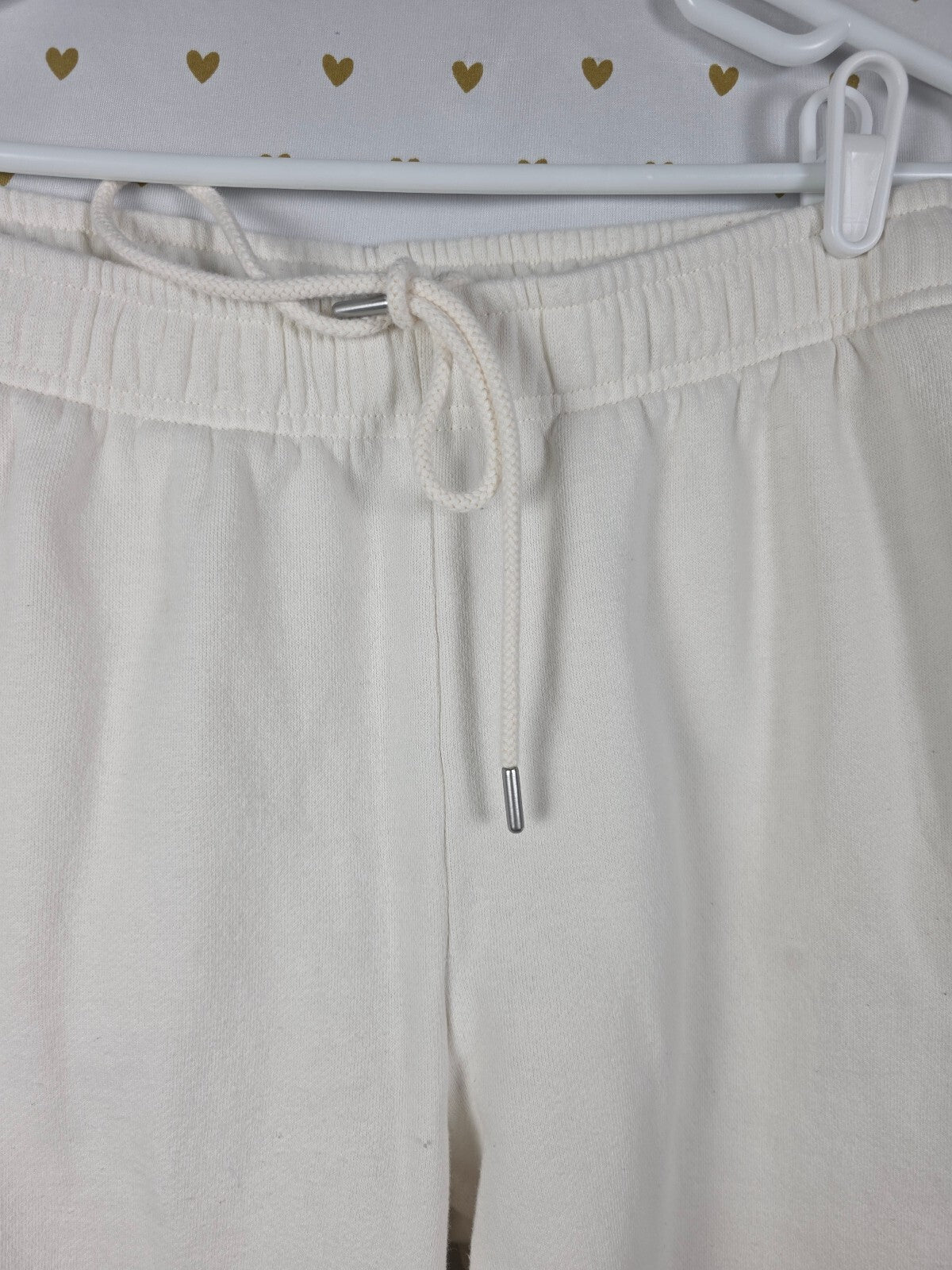 Victorias Secret PINK Flannel Logo Campus sweats sweatpants MEDIUM White