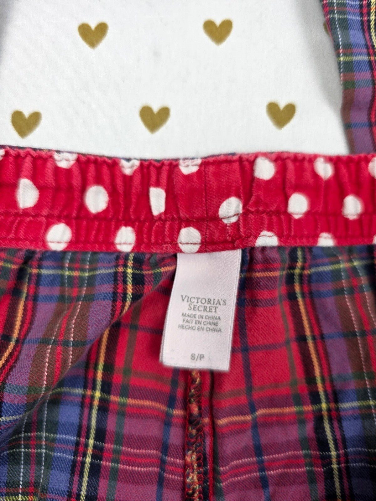 Victorias Secret Red Plaid Small  Sleep Pants Pajama PJ Bottoms