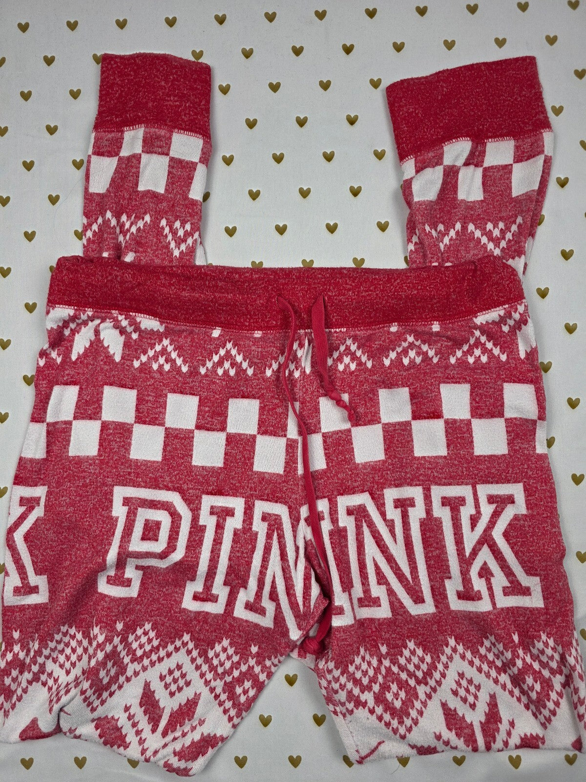 Victorias Secret PINK Red Medium Sleep Pants Pajama PJ Bottoms