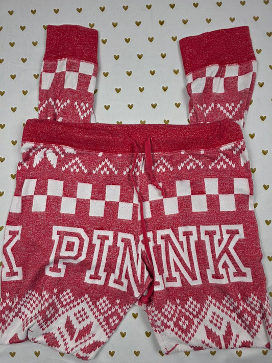 Victorias Secret PINK Red Medium Sleep Pants Pajama PJ Bottoms