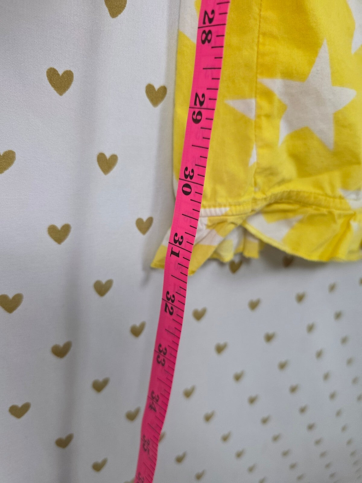 Victoria's Secret PINK Yellow White Star Sleep Lounge Pajama Pants Small