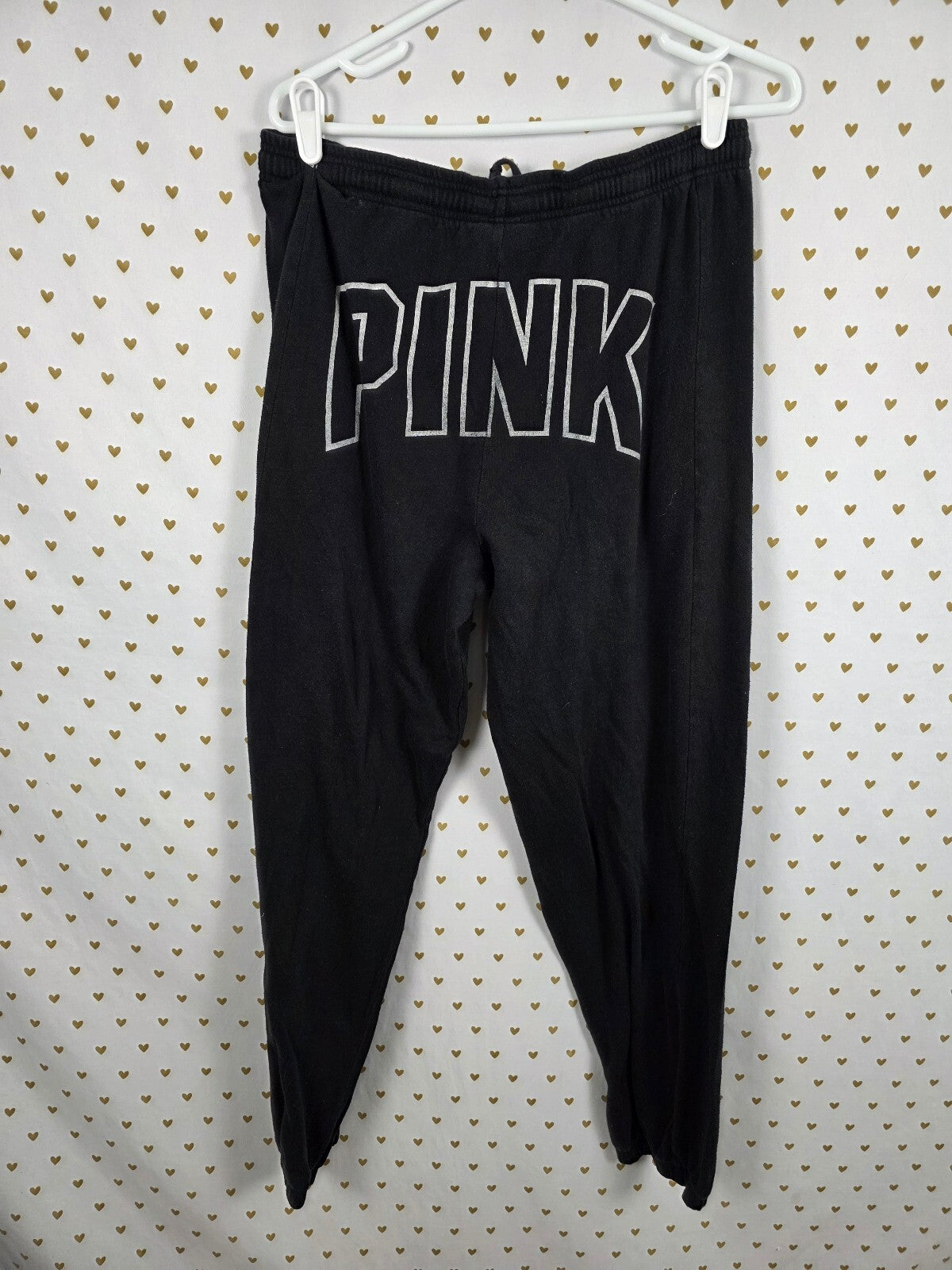 Victorias Secret PINK Vintage Logo Tapered Sweats Sweatpants Small