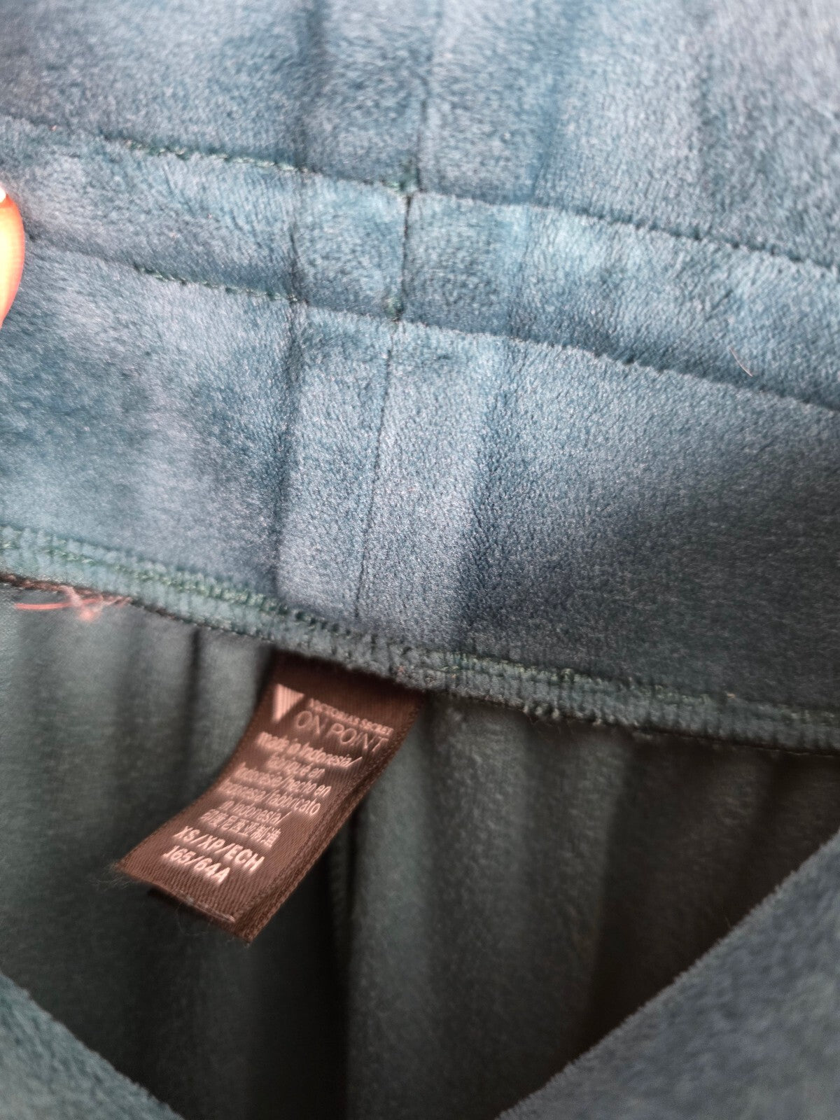 Victoria's Secret On Point Velour Tracksuit XS Teal Rhinestone Hoodie Pants
