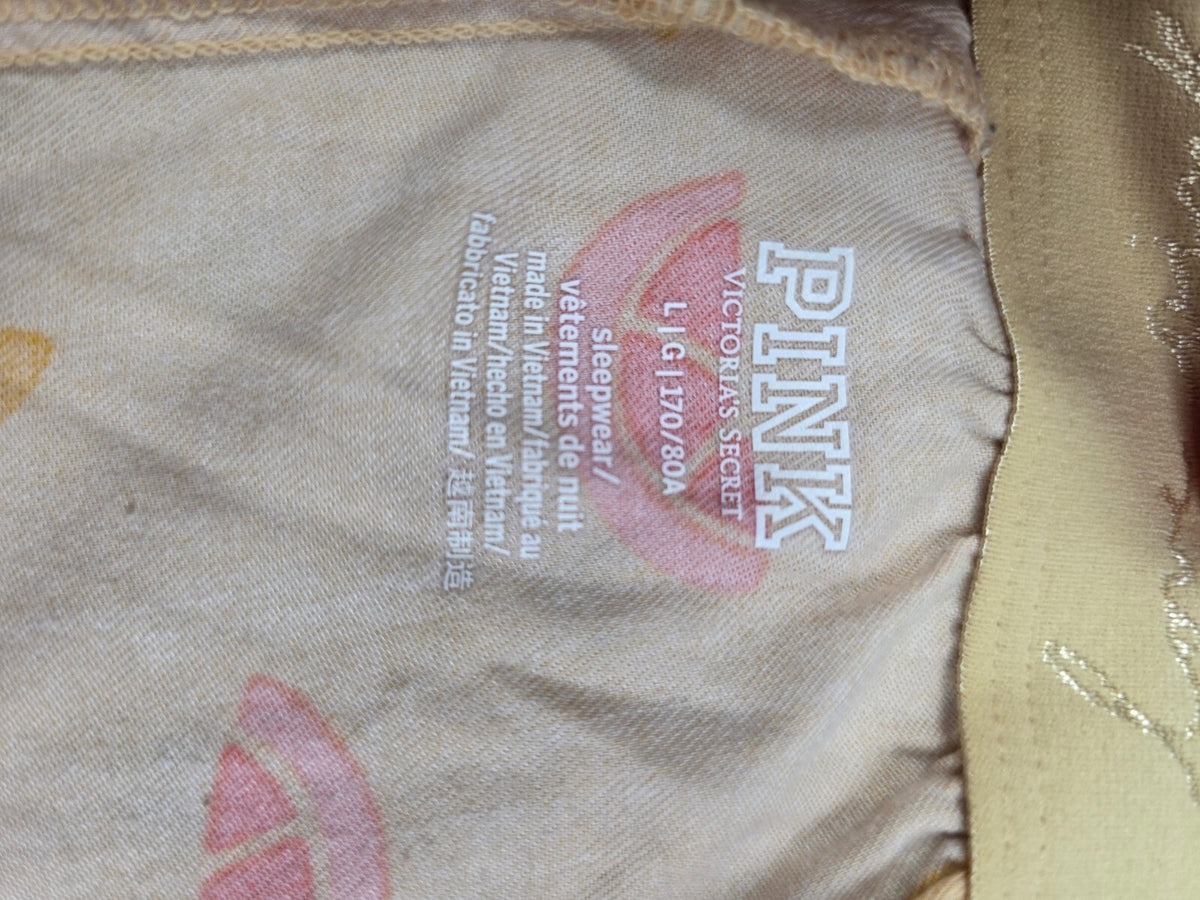 Victorias Secret PINK Citrus Large Sleep Shorts Boxers Pajama Bottoms