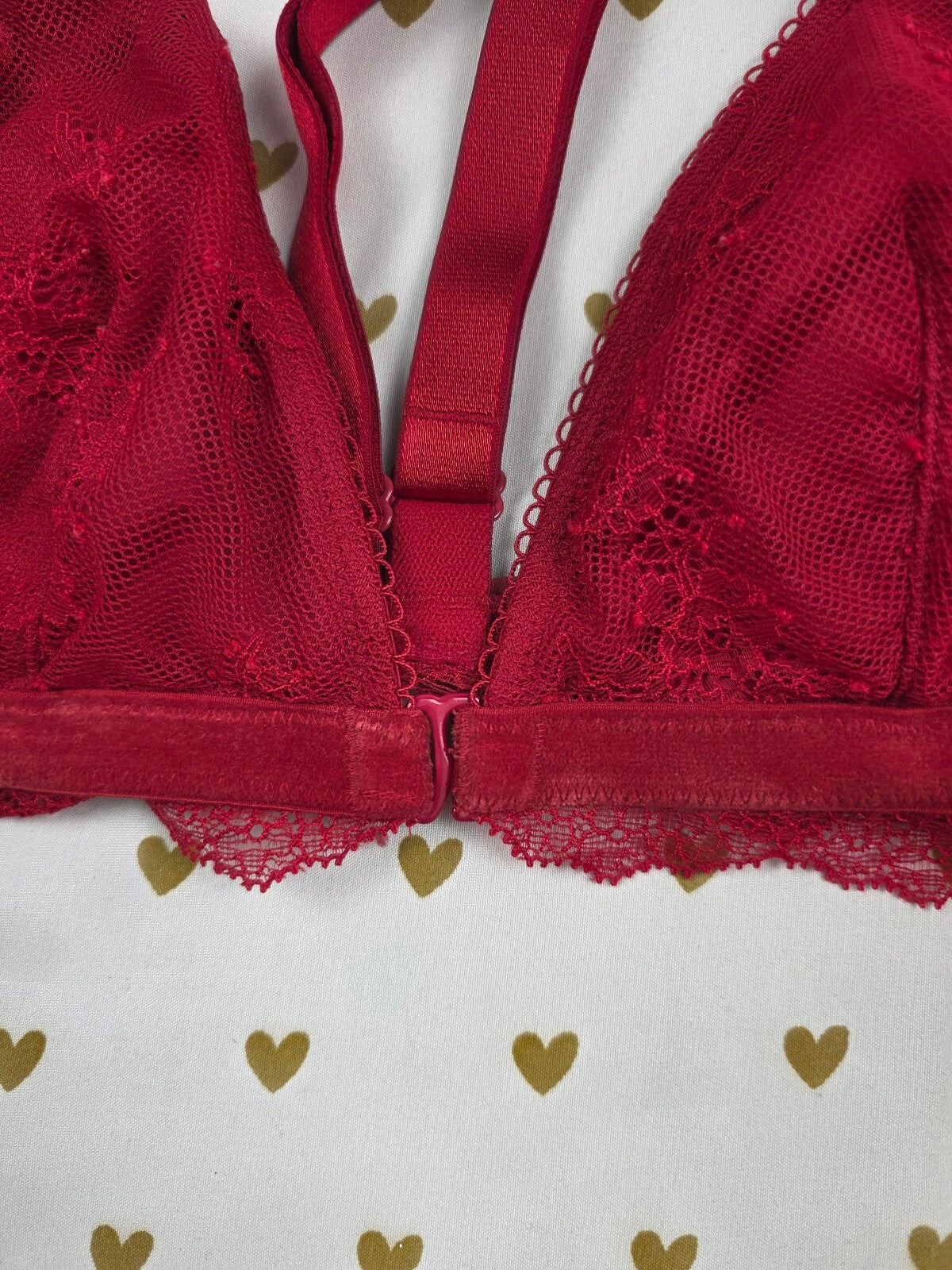 Victorias Secret Red Medium Sexy Bralette Bra Top Tank