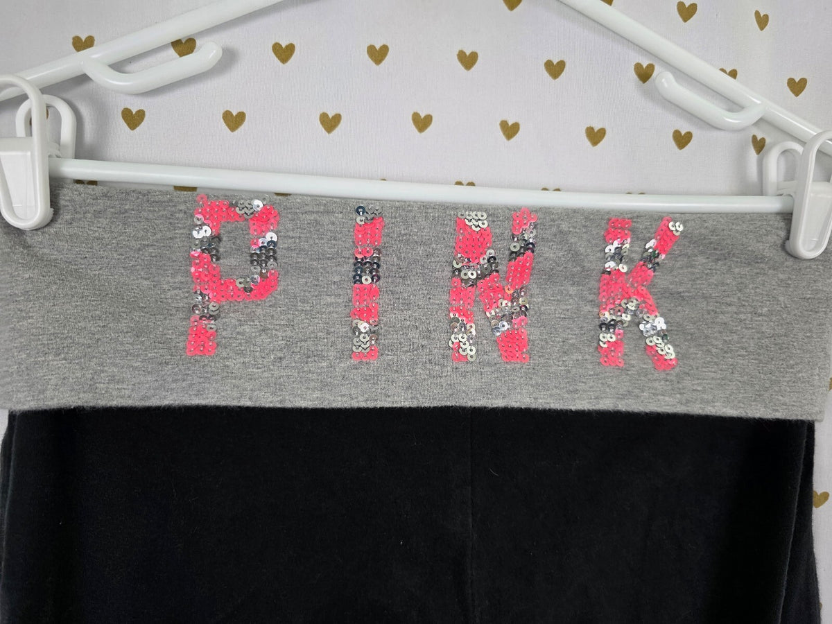 Victorias Secret PINK RARE Chevron Bling Foldover Y2k Yoga Pants Jacket SET MED