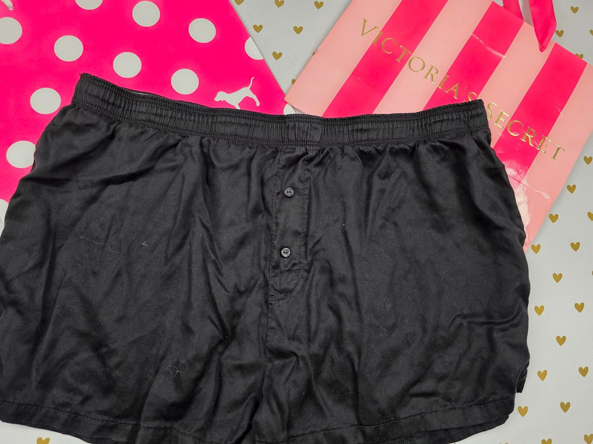 Victorias Secret PINK Skeleton BLING Large Sleep Shorts Boxers Pajama Bottoms
