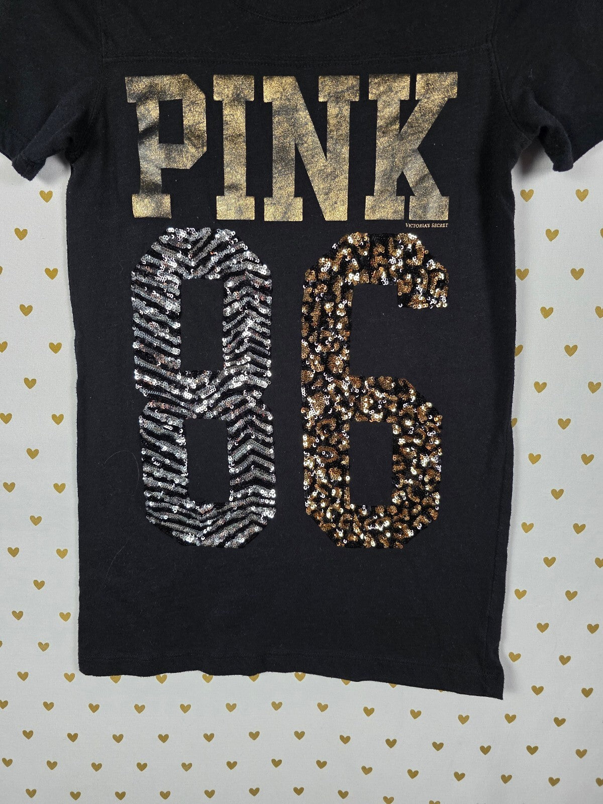 Victorias Secret PINK Animal Print BLING Zebra Leopard 86 Vintage Y2k SMALL