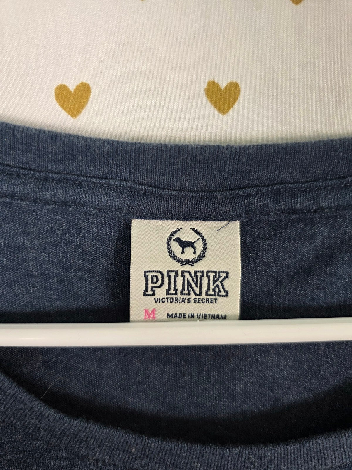 Victorias Secret PINK Vintage Love Logo y2k Heart Tee Shirt MEDIUM