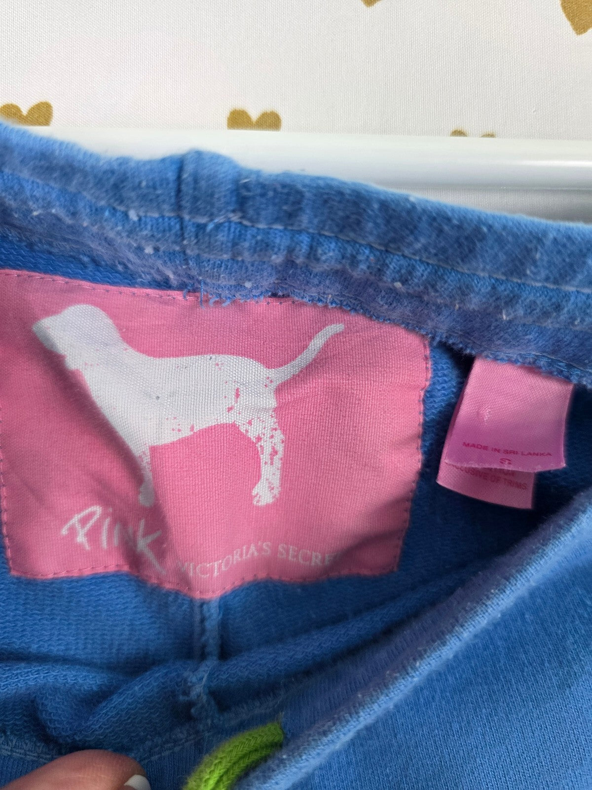Vintage 2006 VS PINK Shining Pink Stars Sweatpants Blue Green Small Y2K