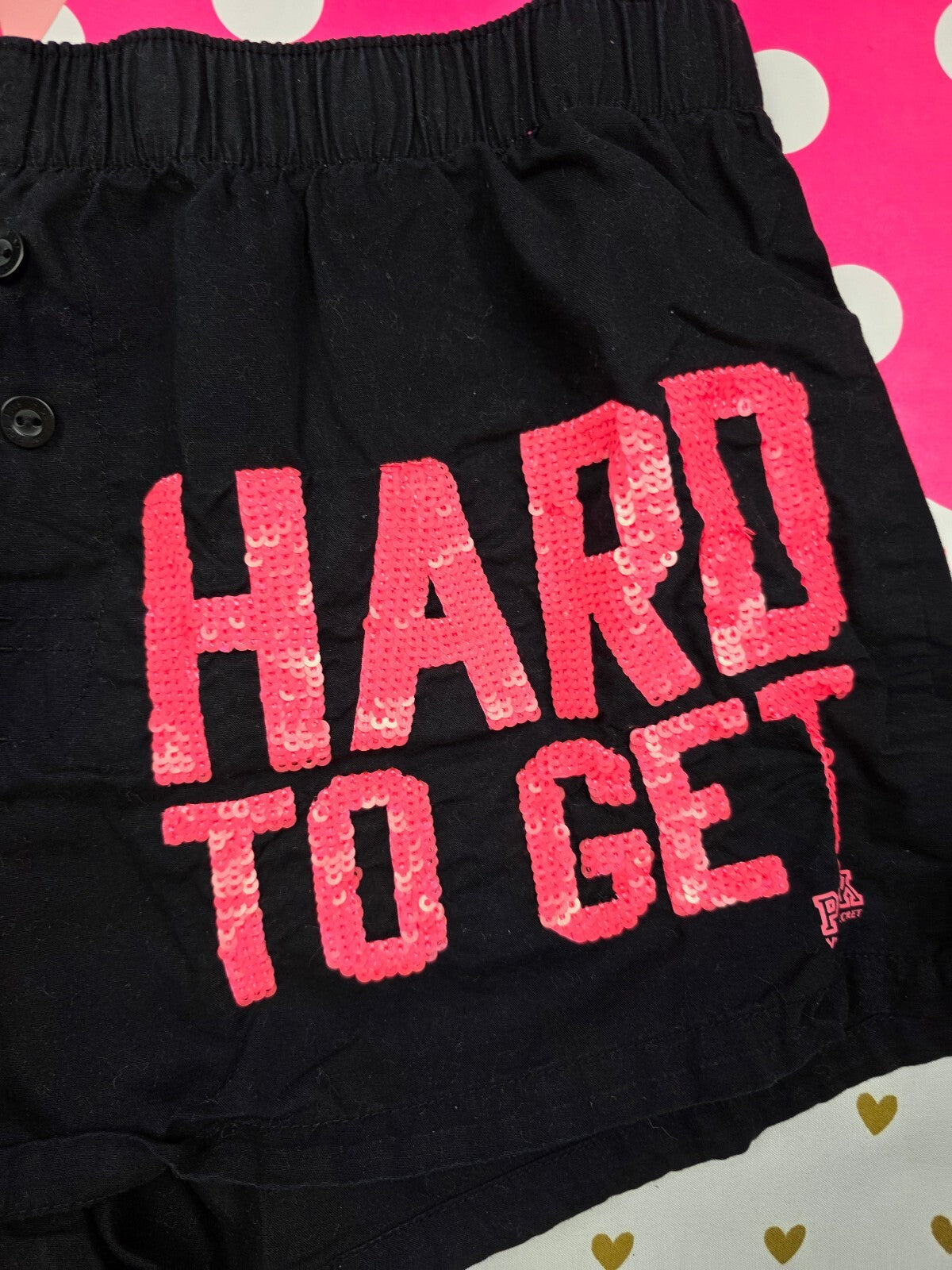 Victorias Secret PINK Bling HTF HARD TO GET Sleep Shorts Boxers Pajama Bottoms