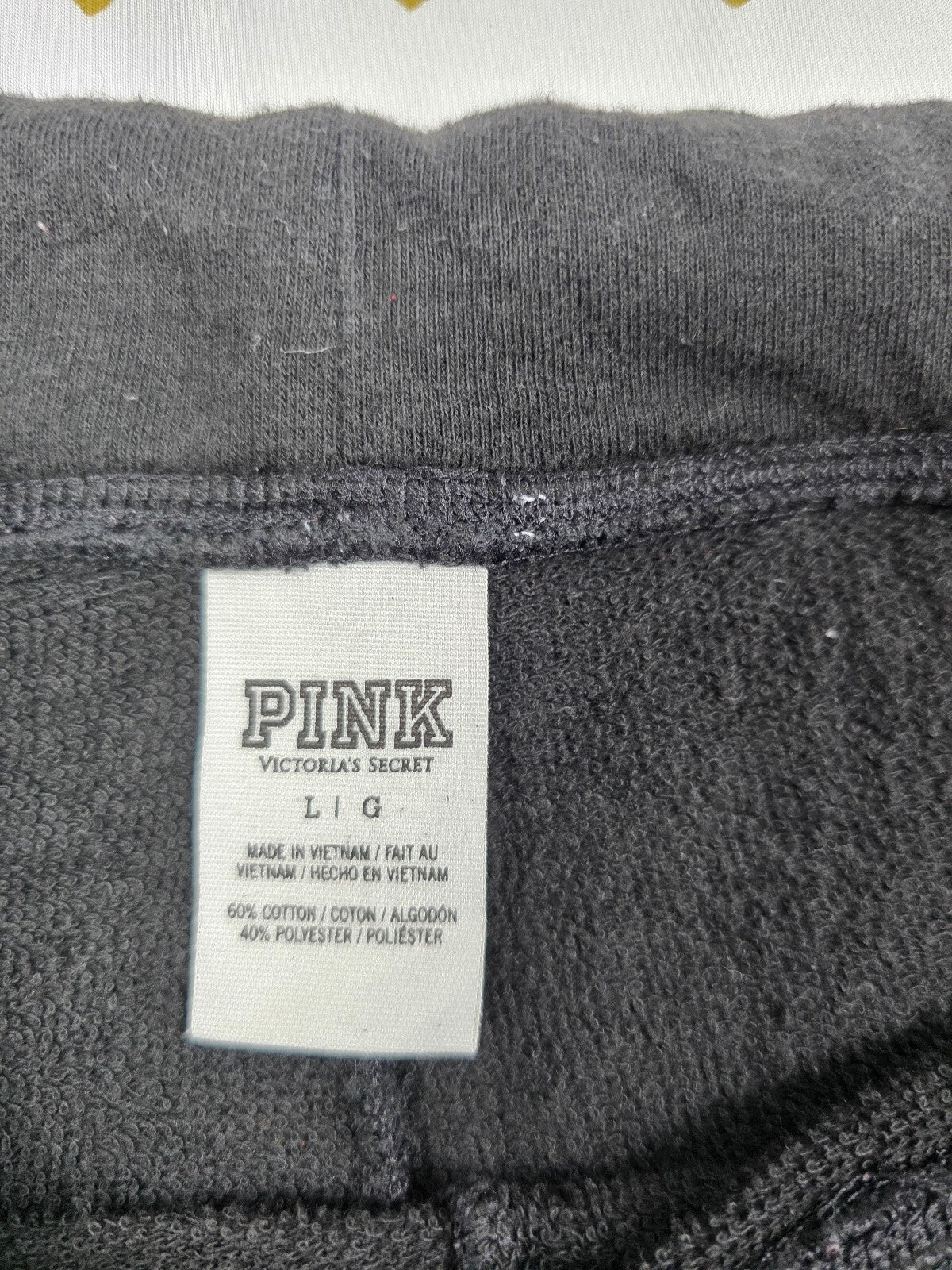 Victorias Secret PINK Rainbow Logo Sweat Shorts LARGE