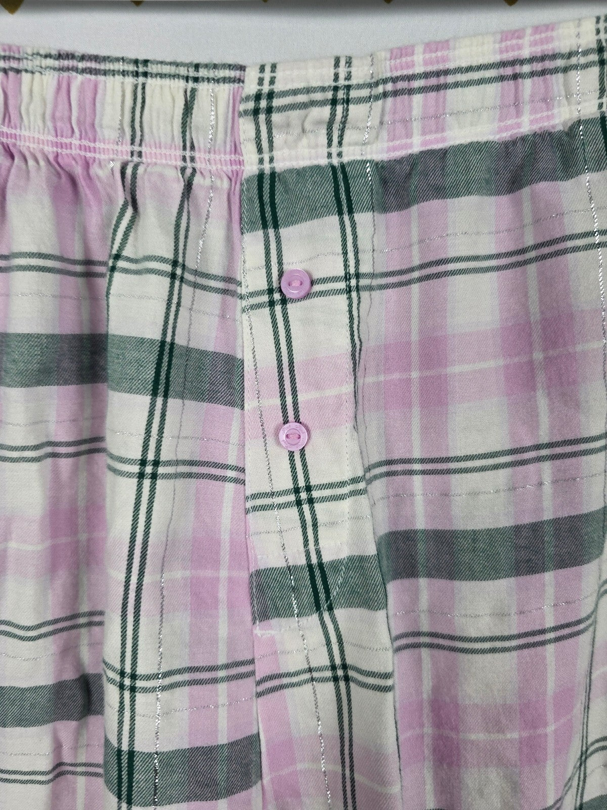 Victorias Secret PINK Plaid Flowy Sleep Pants Pajama Bottoms PJ MEDIUM