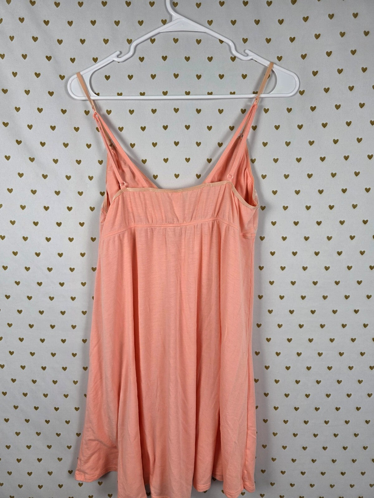 Victorias Secret Orange super soft Nightie slip nightgown Sleep dress LARGE