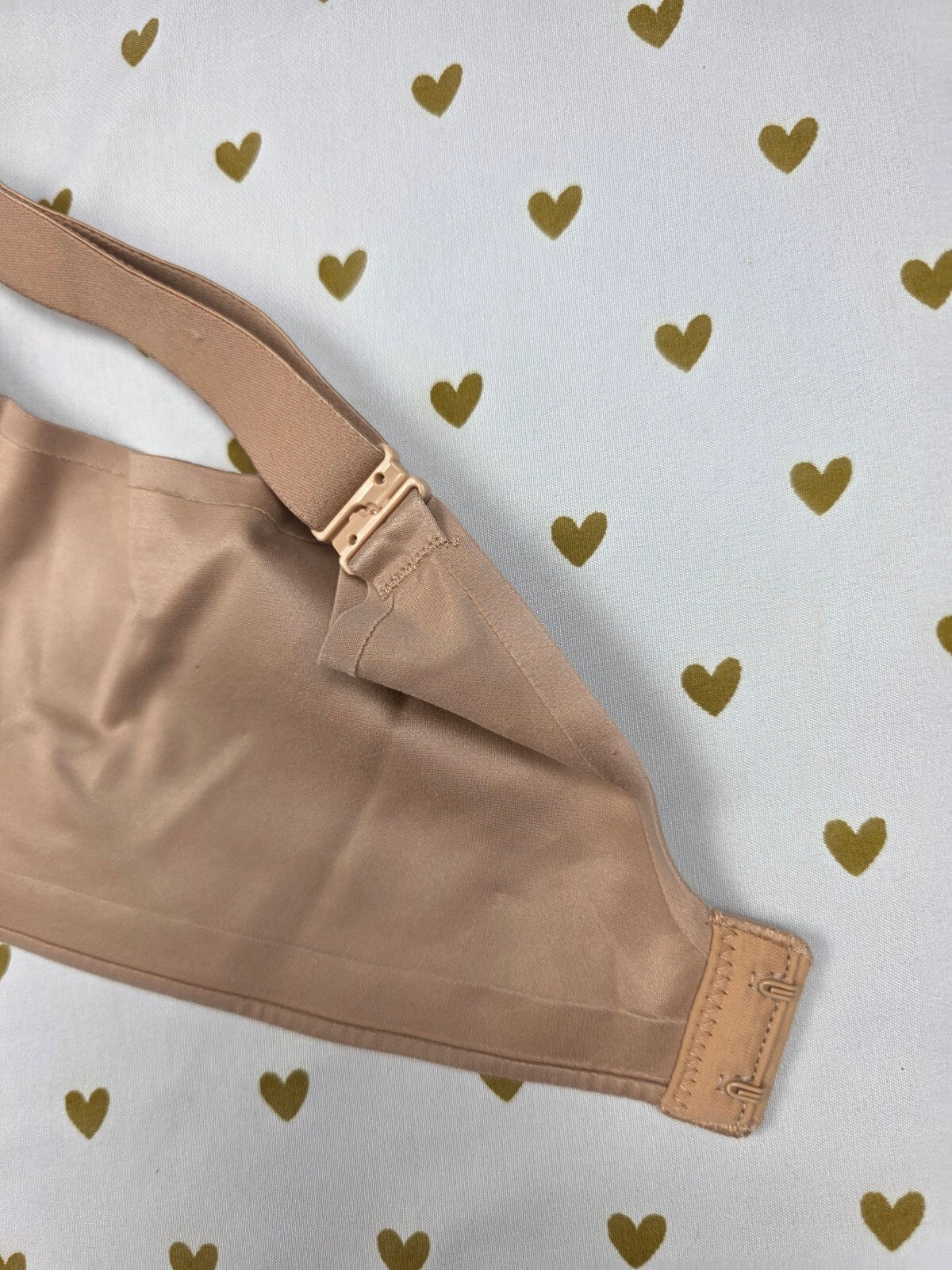 Victorias Secret Beige Comfy Wireless No WIre bra Lined Semi Demi 38D
