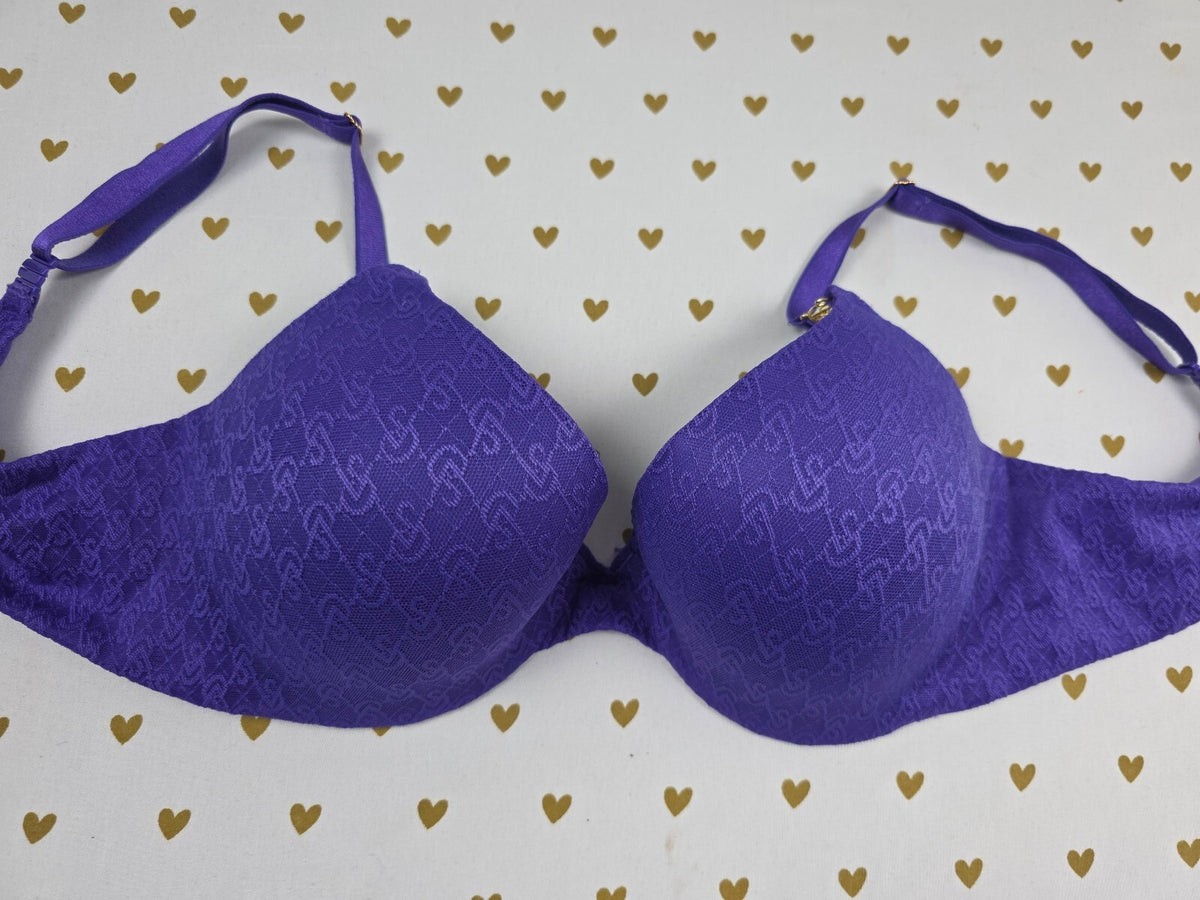 Victorias Secret Purple  Very sexy Push Up Demi Bra 34D