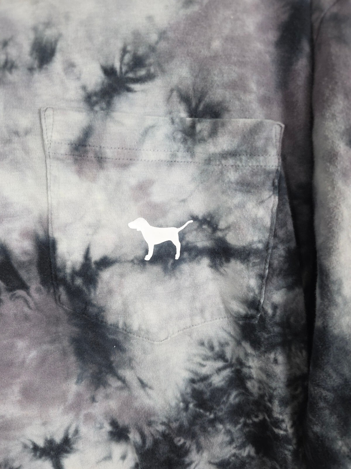 Victorias Secret PINK Dog Logo Long Sleeve Tye Dye Tee shirt small