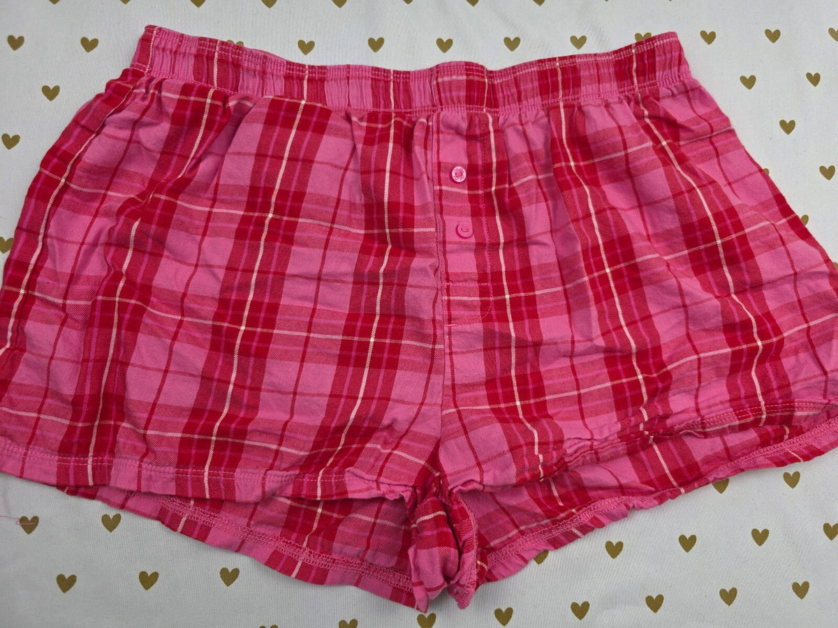 Victorias Secret PINK Plaid XS Sleep Shorts Boxers Pajama Bottoms